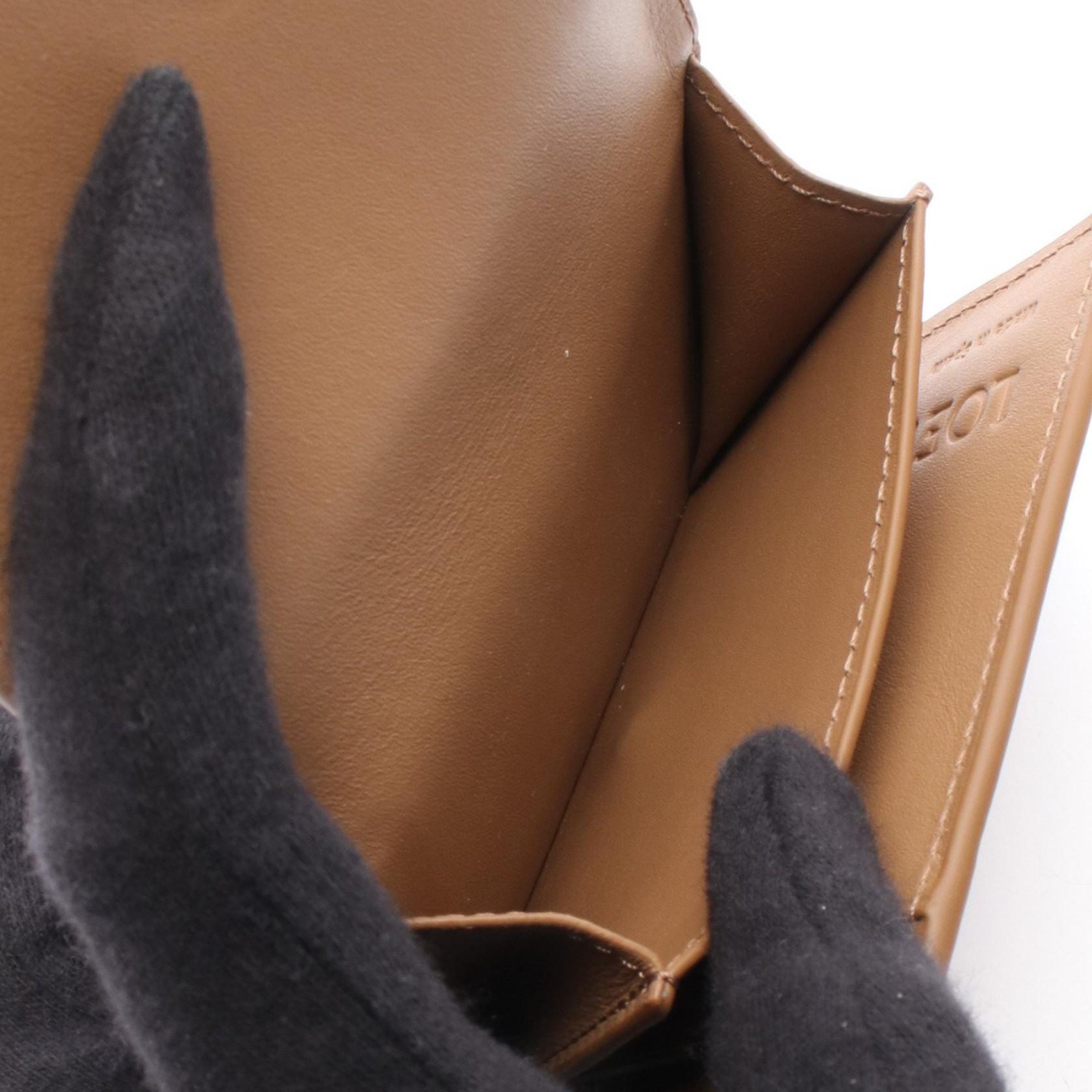 LOEWE Futurist Cat Trifold Wallet C643TR2X54 leather Brown
