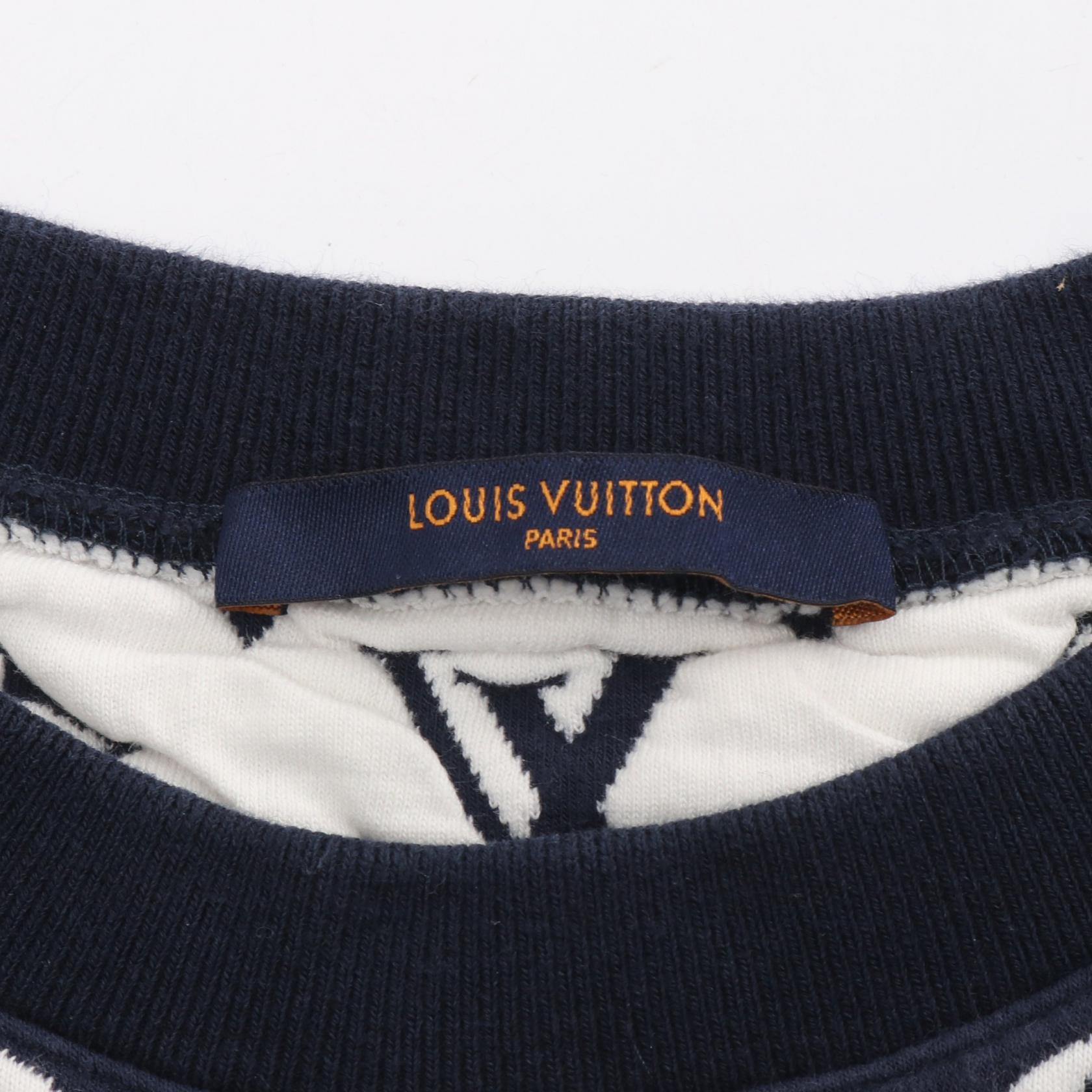 LOUIS VUITTON Full Monogram Jacquard Crew Neck sweater #M RM221Q