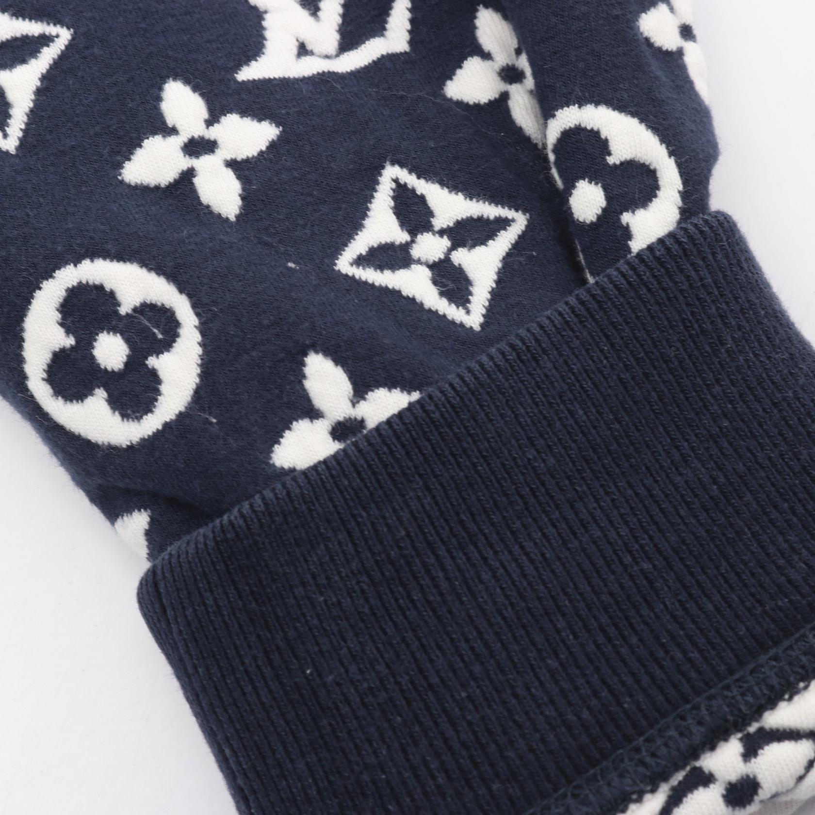 LOUIS VUITTON Full Monogram Jacquard Crew Neck sweater #M RM221Q