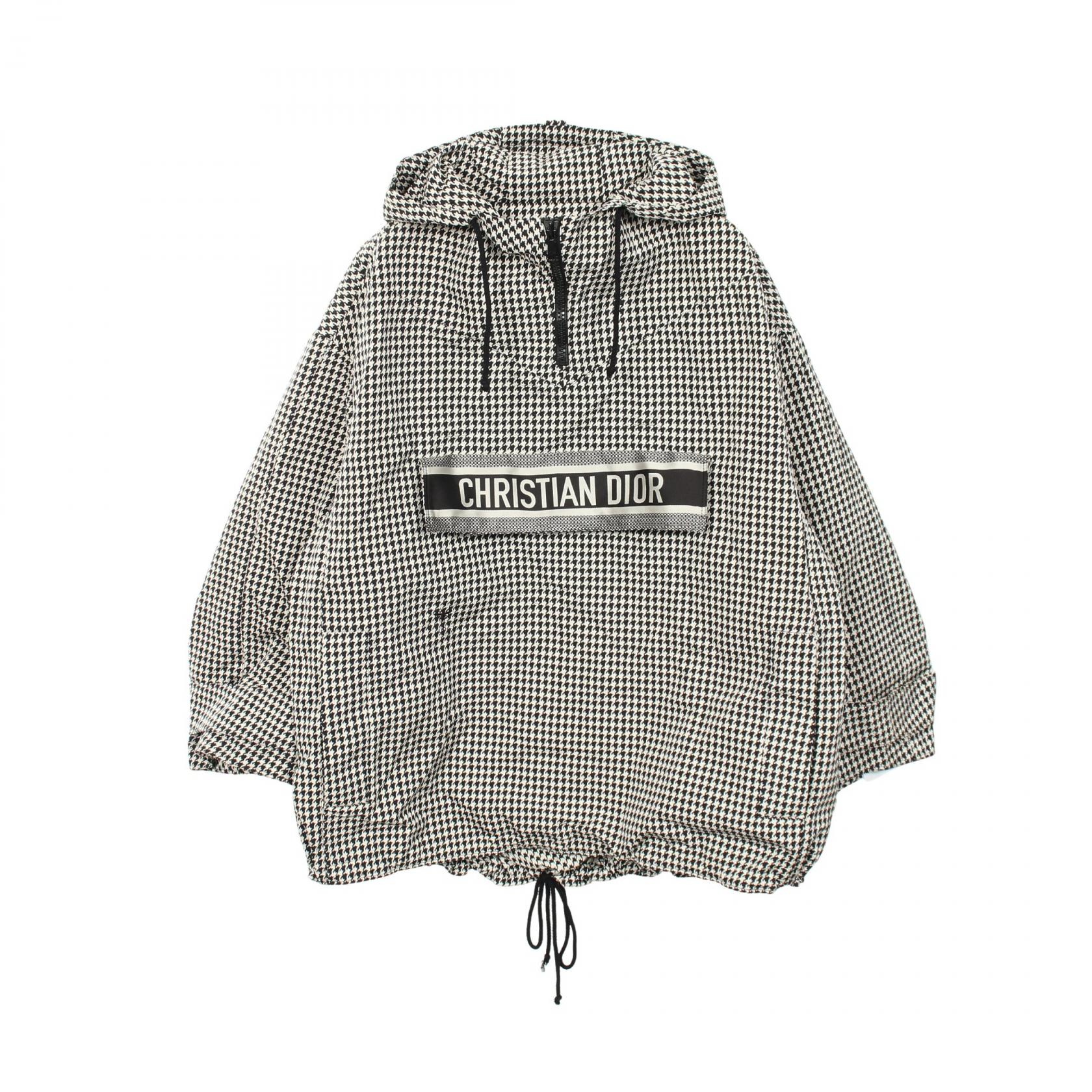 Christian Dior Houndstooth hooded anorak Mountain jacket #S