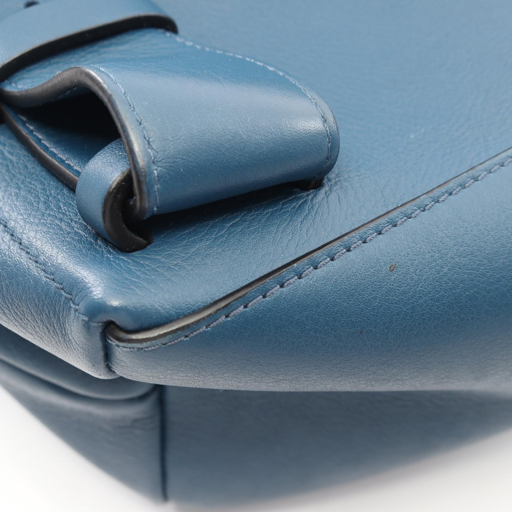Loewe Backpack Goya Blue Leather Paris Goya Backpack Loewe Goya Leather Backpack Midnight  main image 3