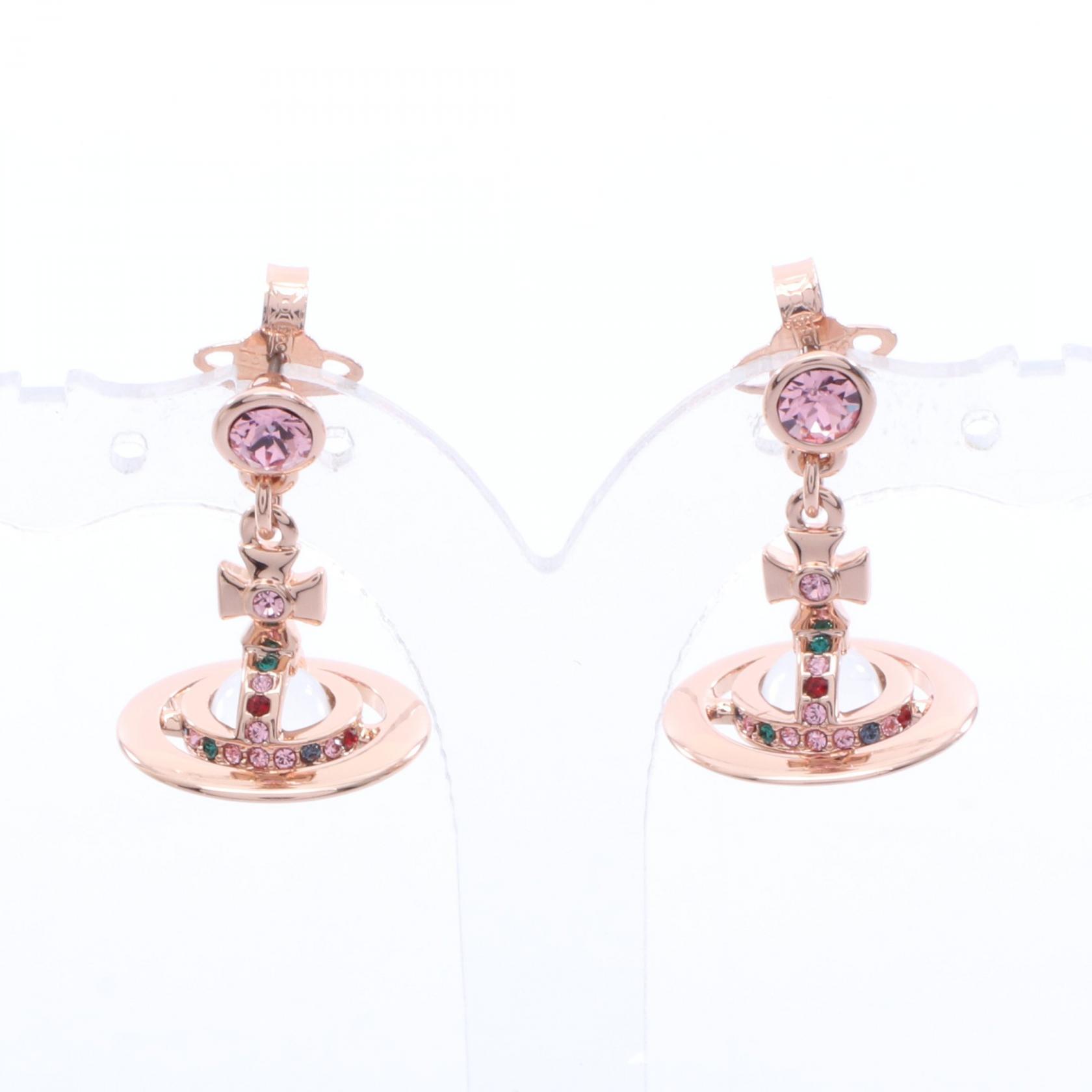 Vivienne Westwood NEW PETITE ORB Pierced earrings Gold Plated 