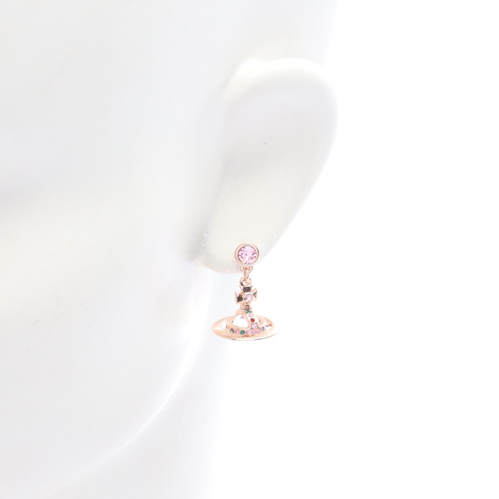 Vivienne Westwood NEW PETITE ORB Pierced earrings Gold Plated