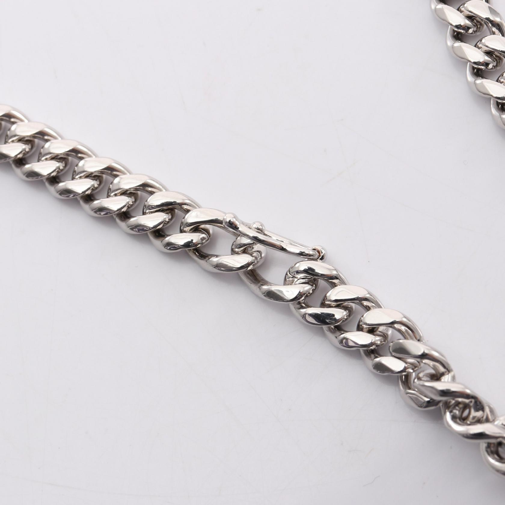 CELINE Triomphe Small Gourmet Chain Necklace 47cm Stainless Steel
