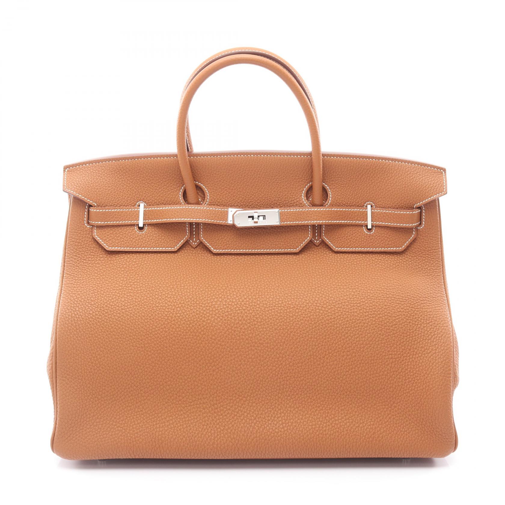 エルメス Birkin 40 Gold ゴールド トゴ シルバー金具 □N刻印（2010年製造）