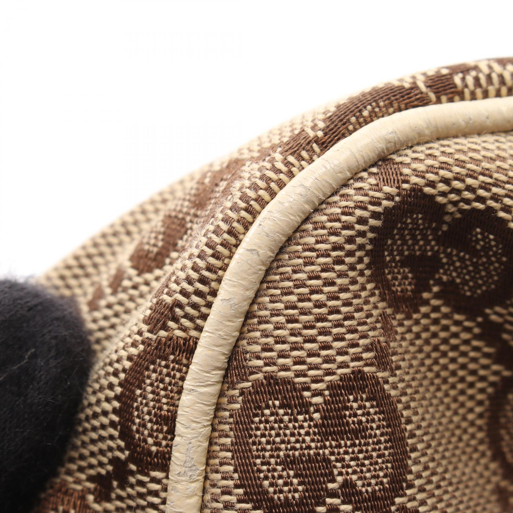 GUCCI Bamboo GG Canvas Tote Hand Bag 154377 leather Beige Beige