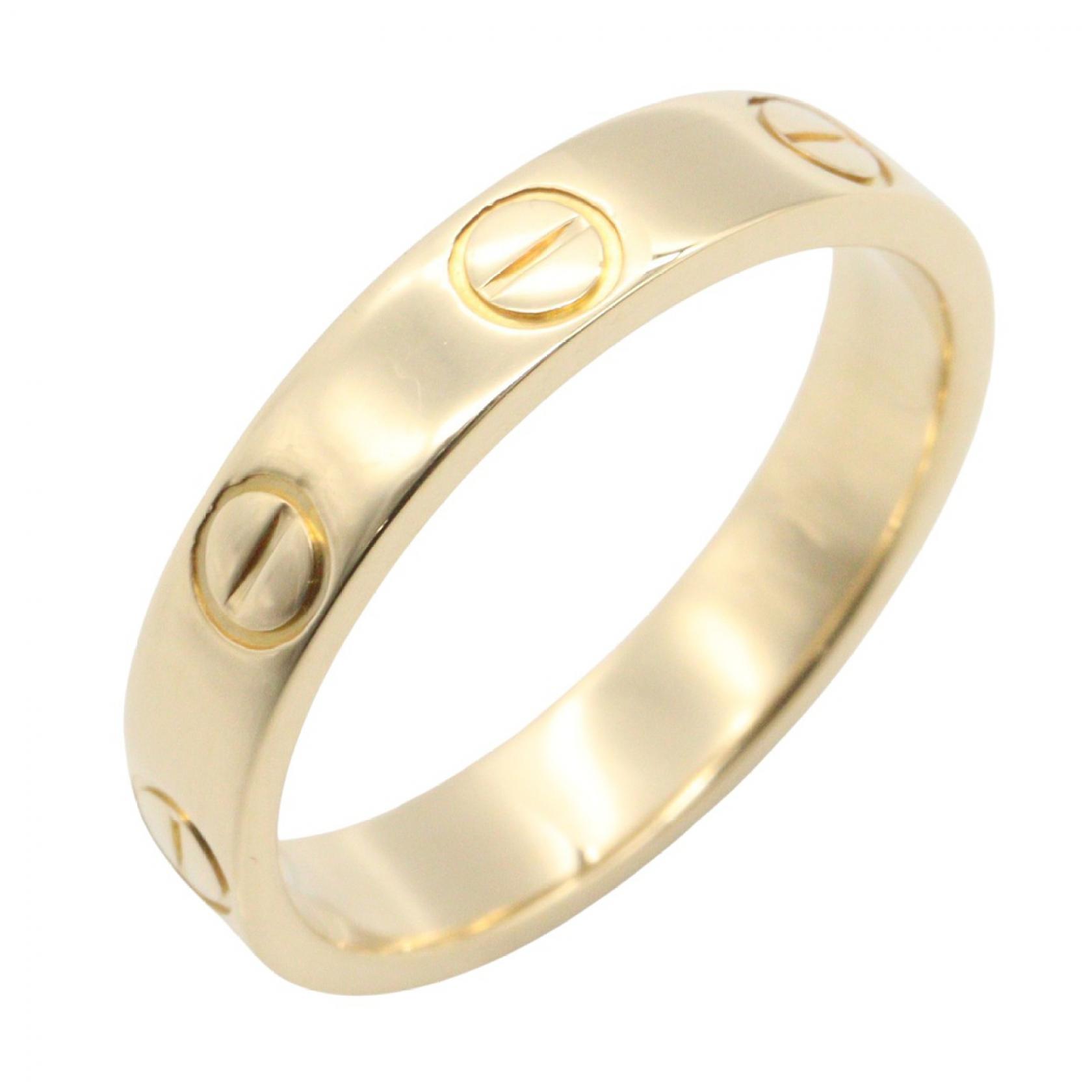 CARTIER Mini Love Ring 18KYG Yellow Gold Used unisex US size 4.5