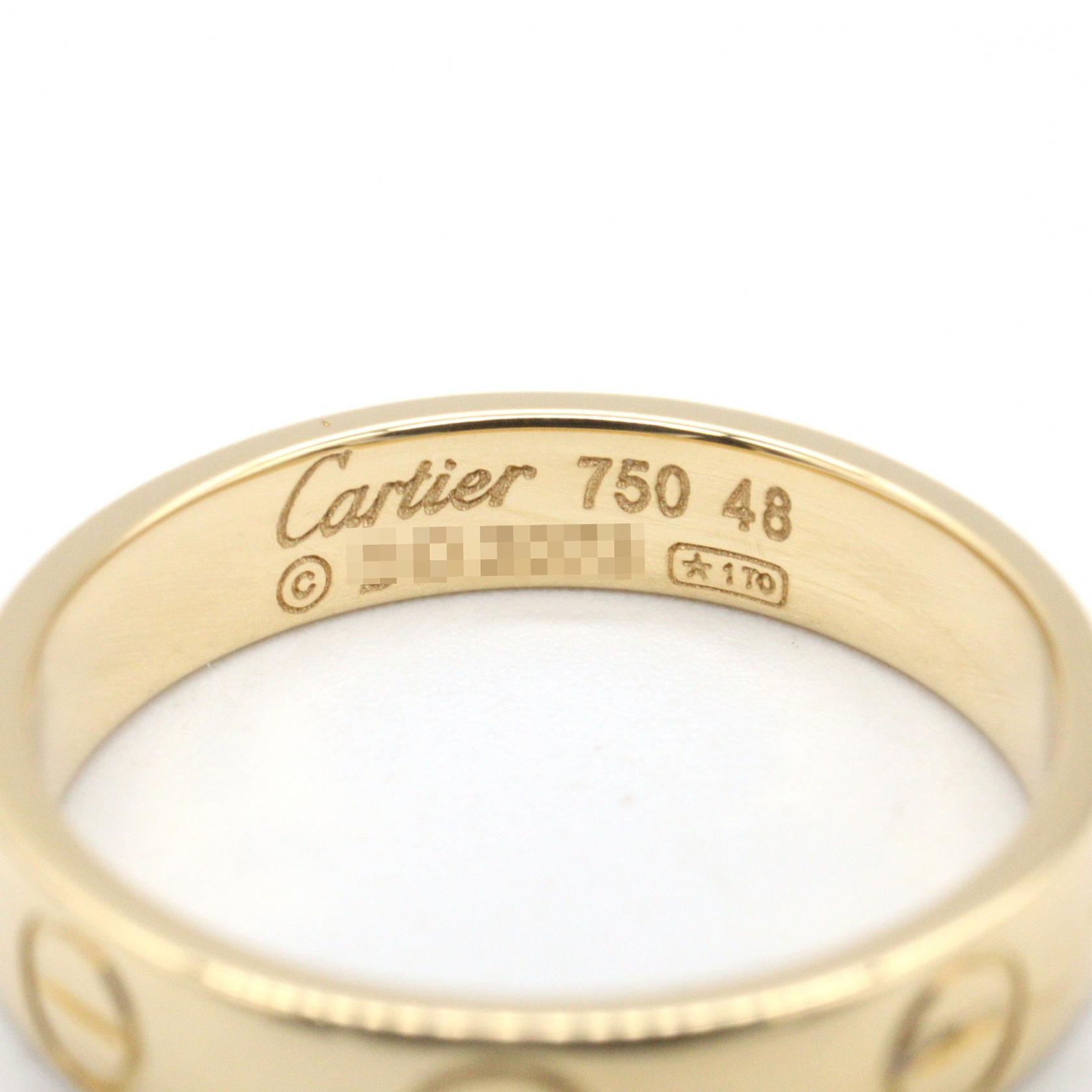 CARTIER Mini Love Ring 18KYG Yellow Gold Used unisex US size 4.5