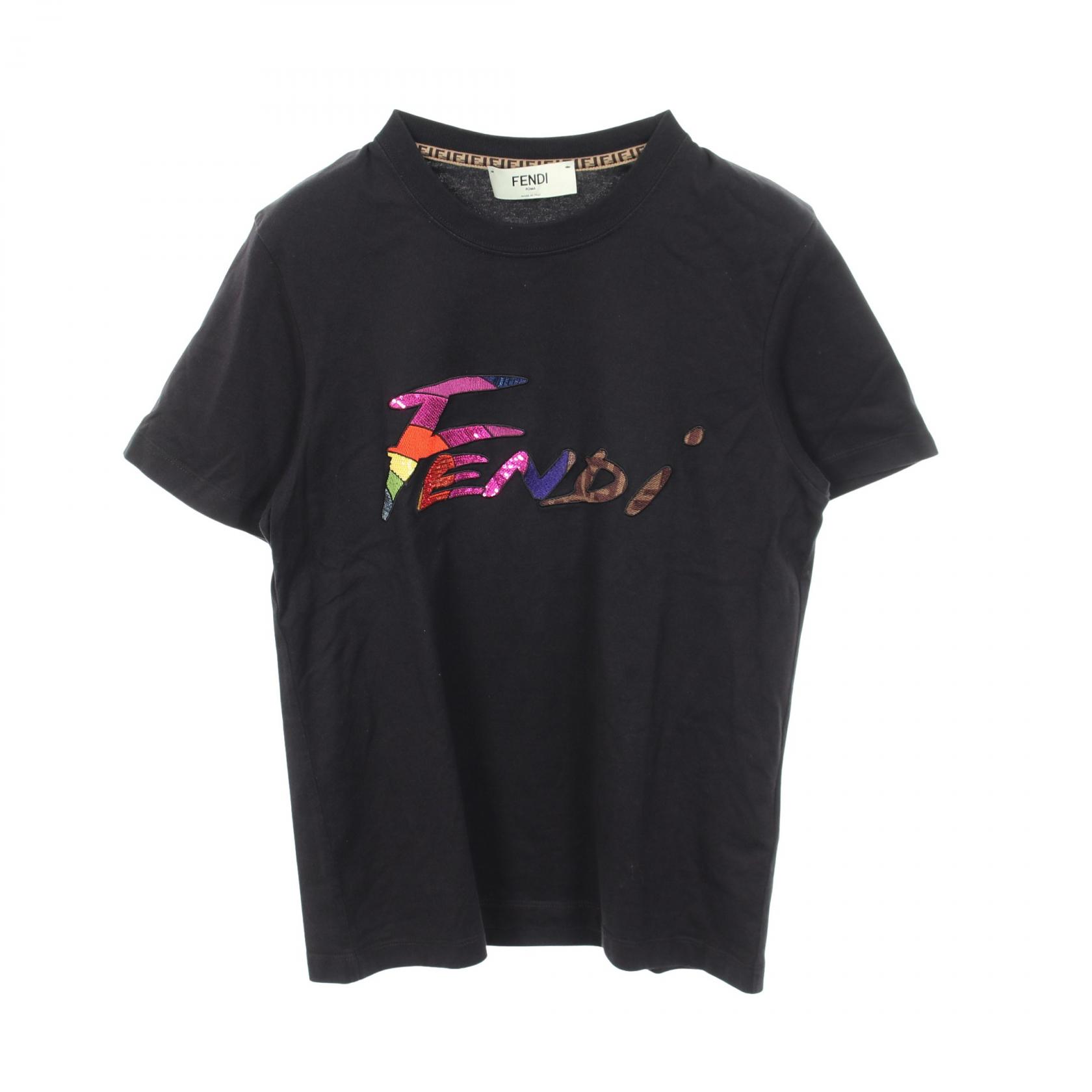 フェンディ ロゴ スパンコール Tシャツ FS7254 AJXG