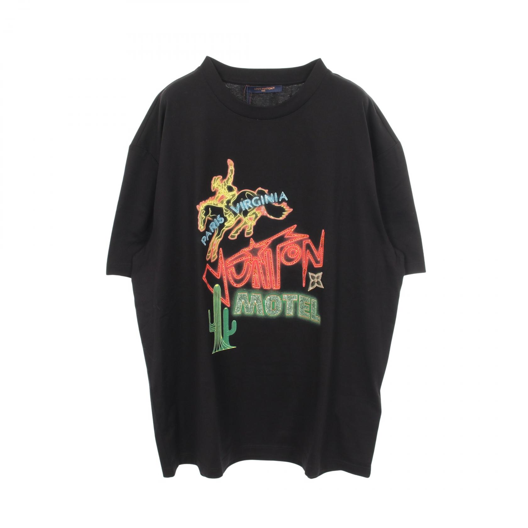 LOUIS VUITTON Graphic Embellished T-shirt RM242M NPG HRY80W cotton