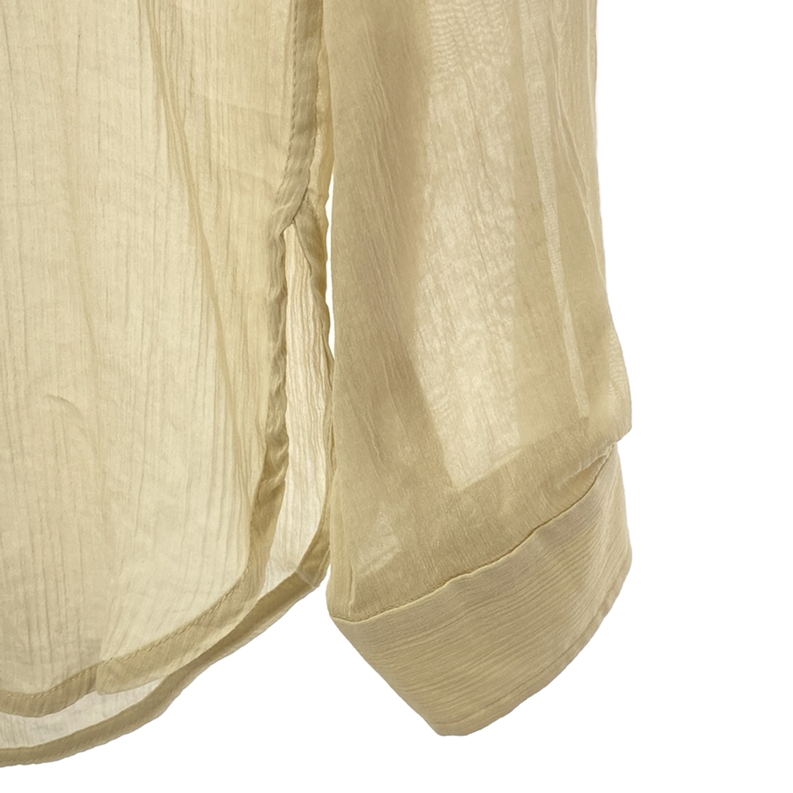GUCCI Long sleeve shirt cotton Silk Beige Used Women #36 | eBay