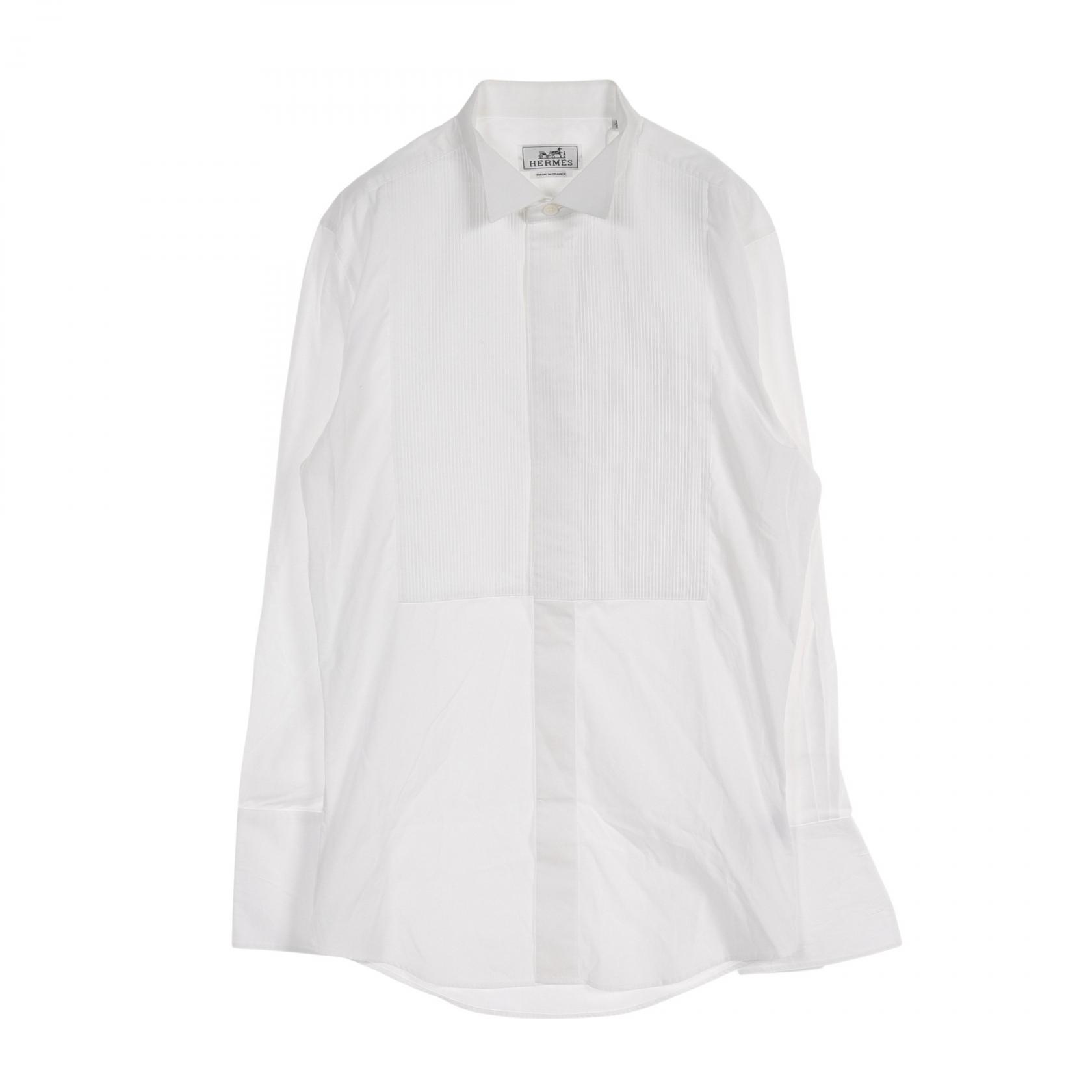 HERMES shirt #38 tops long sleeves cotton White Used | eBay HERMES shirt #38 tops long sleeves cotton White Used | eBay