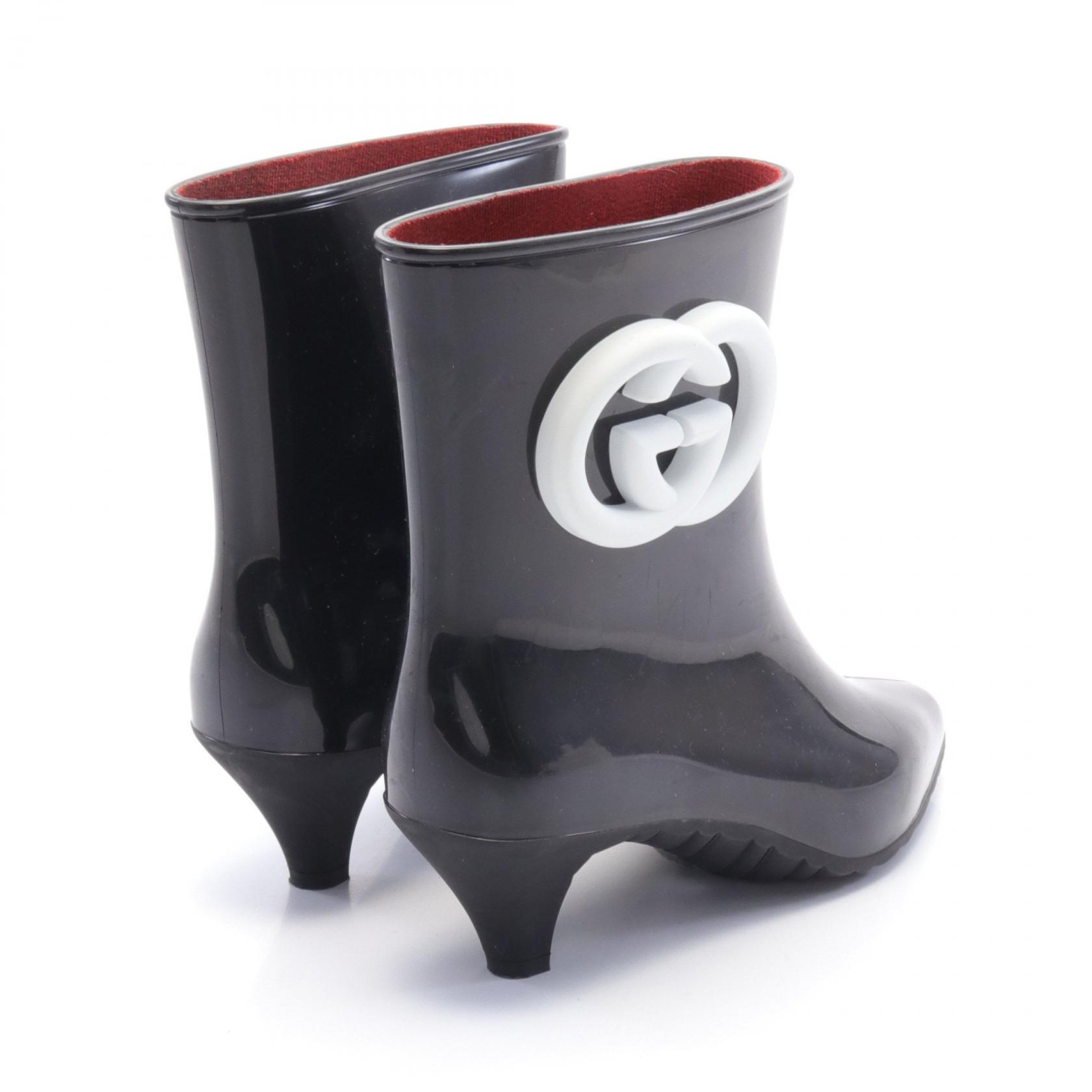 GUCCI Interlocking G rain short boots shoes #36 724458