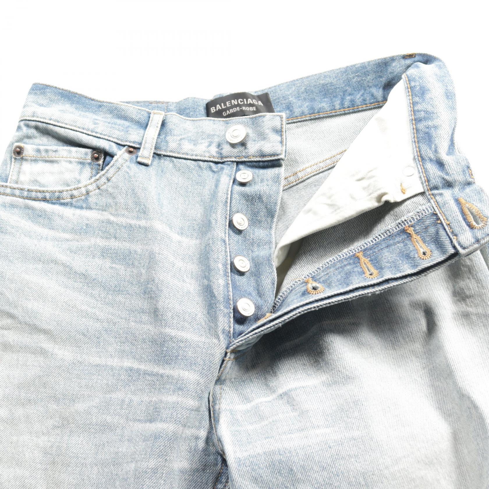 BALENCIAGA Denim pants jeans #24 cotton Navy Used | eBay