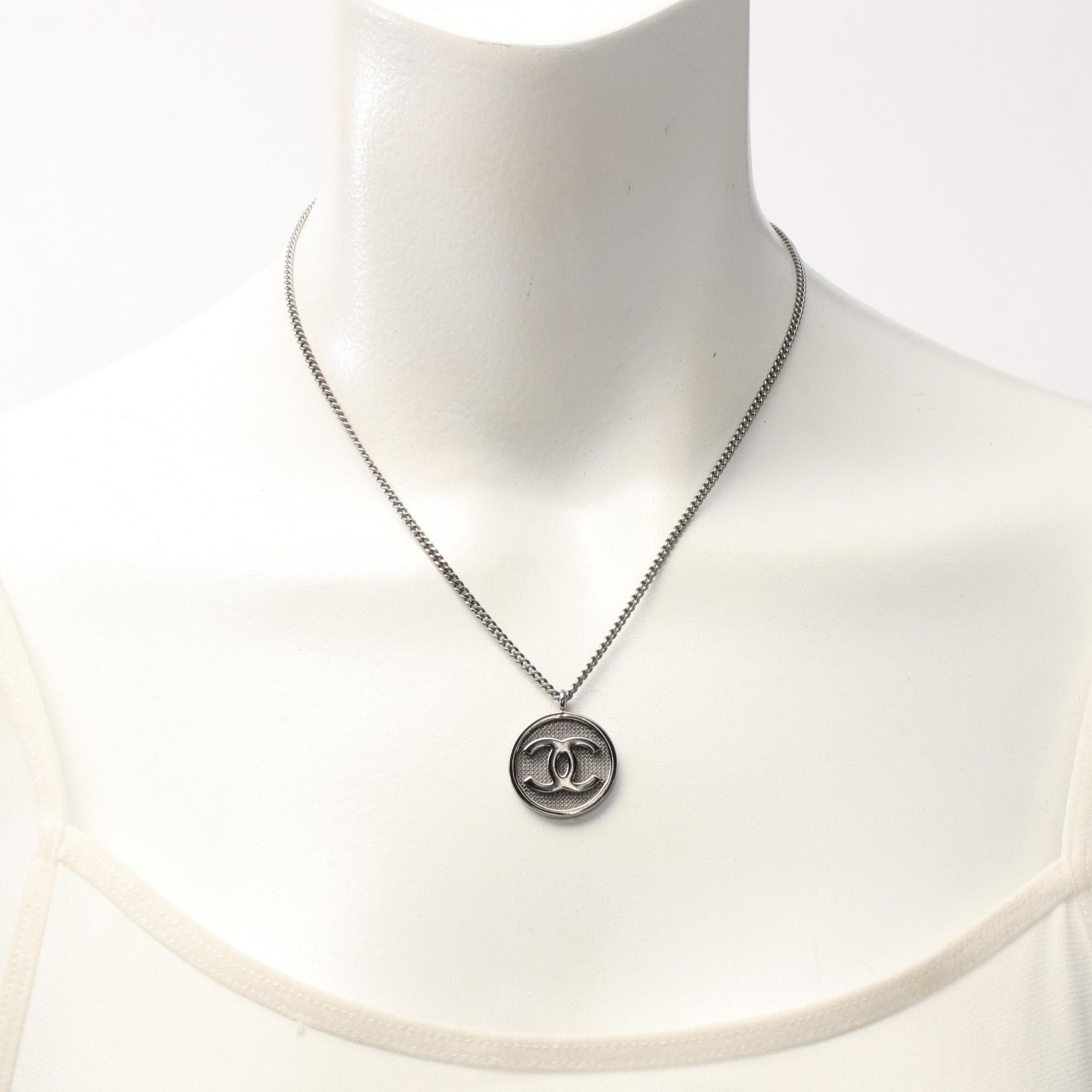 CoCoCHANEL9500円ー9200円 CHANEL NECKLACE LARGE COCO MARK FAUX PEARL GOLD GP AB0124 L 40CM