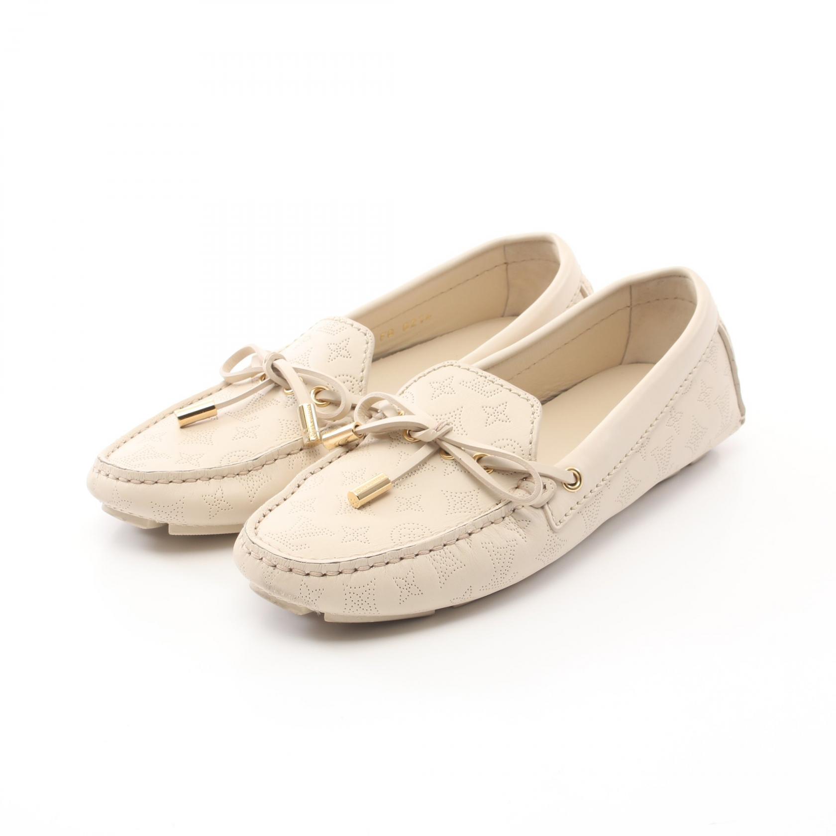 最愛 Loafers Gloria VUITTON LOUIS shoes Mahina Monogram flats #35 靴