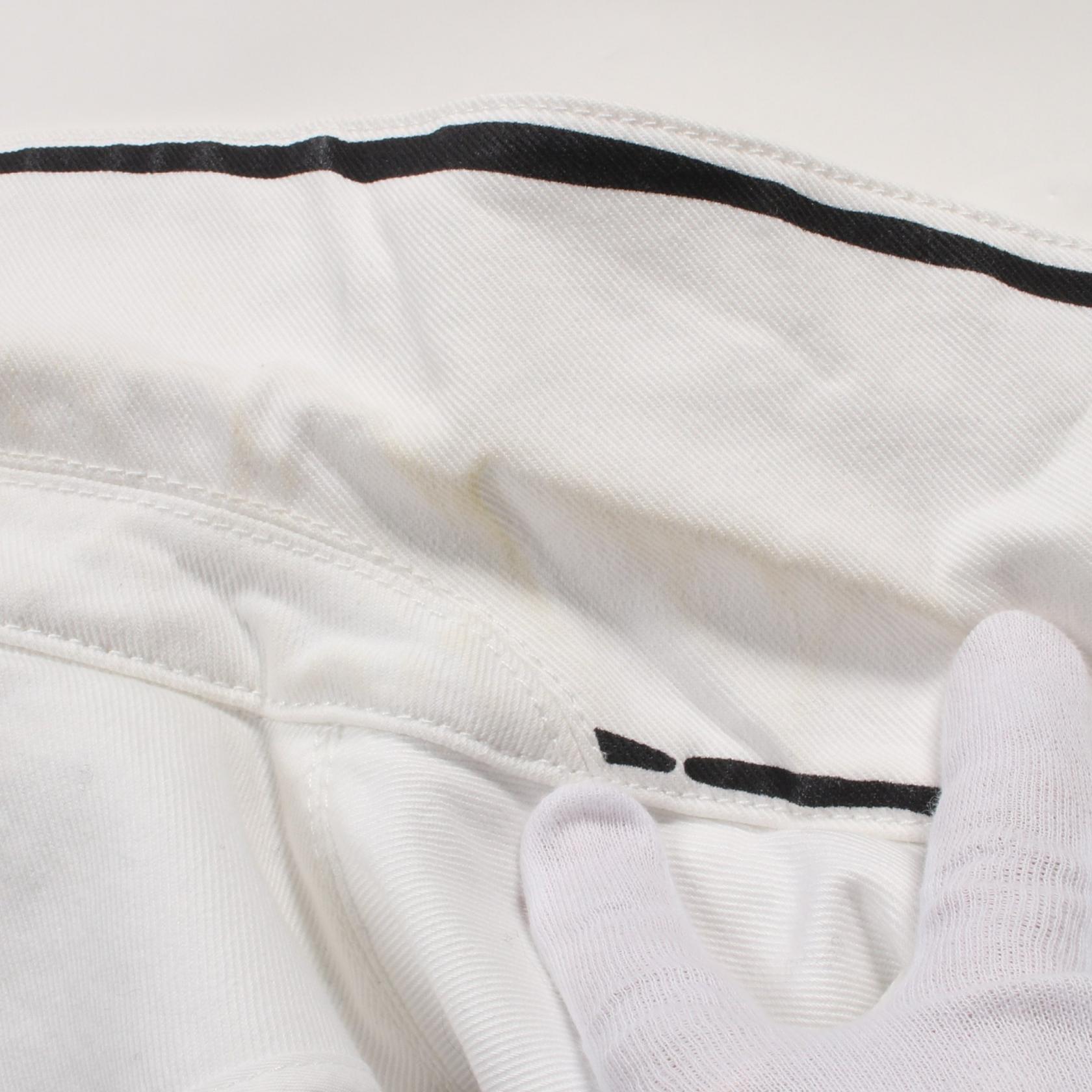 FENDI Joshua Vides Denim Jacket #40 FLF545 cotton White Black Used