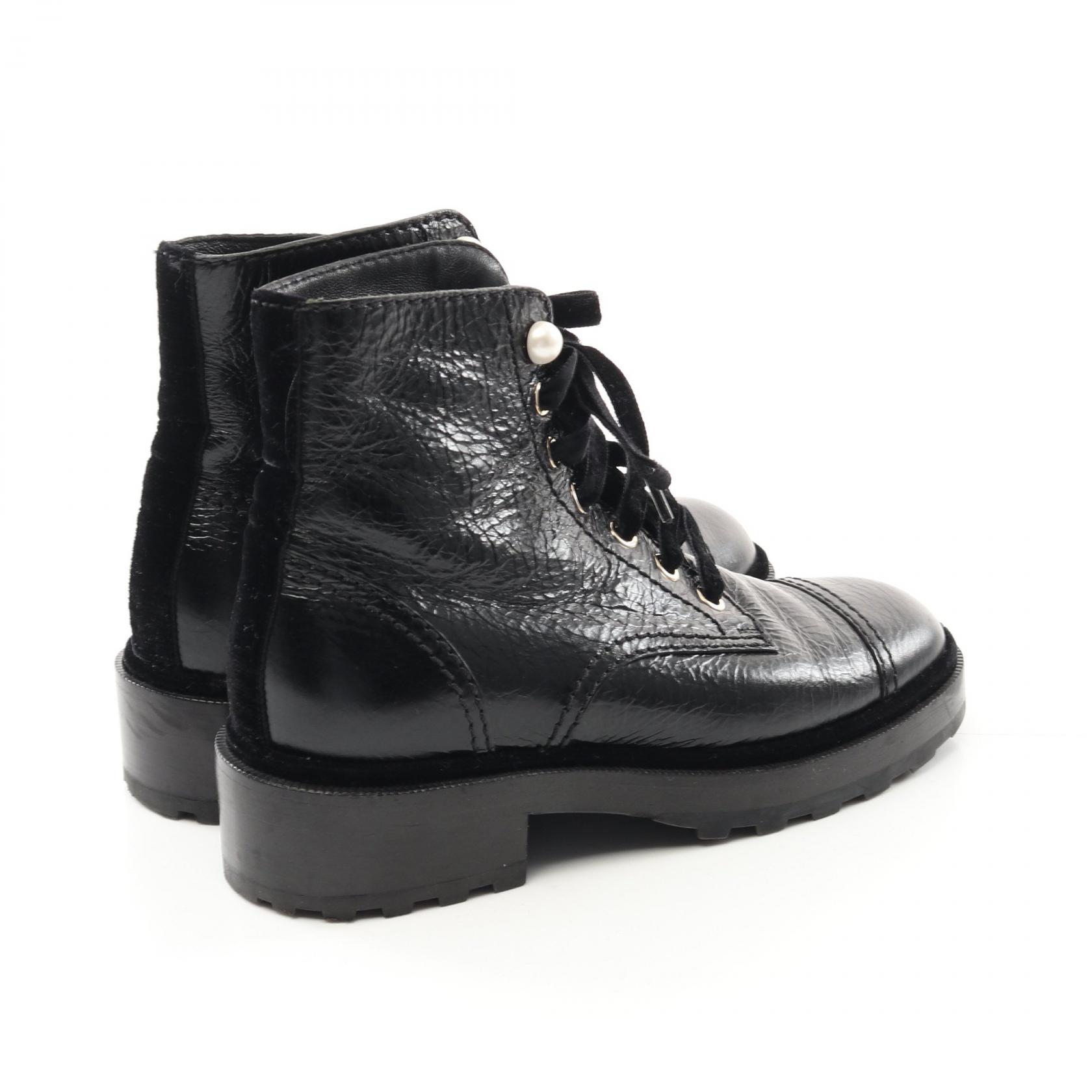 CHANEL ココマークスエードレースアップブーツ 36ハーフ（23.5cm位）