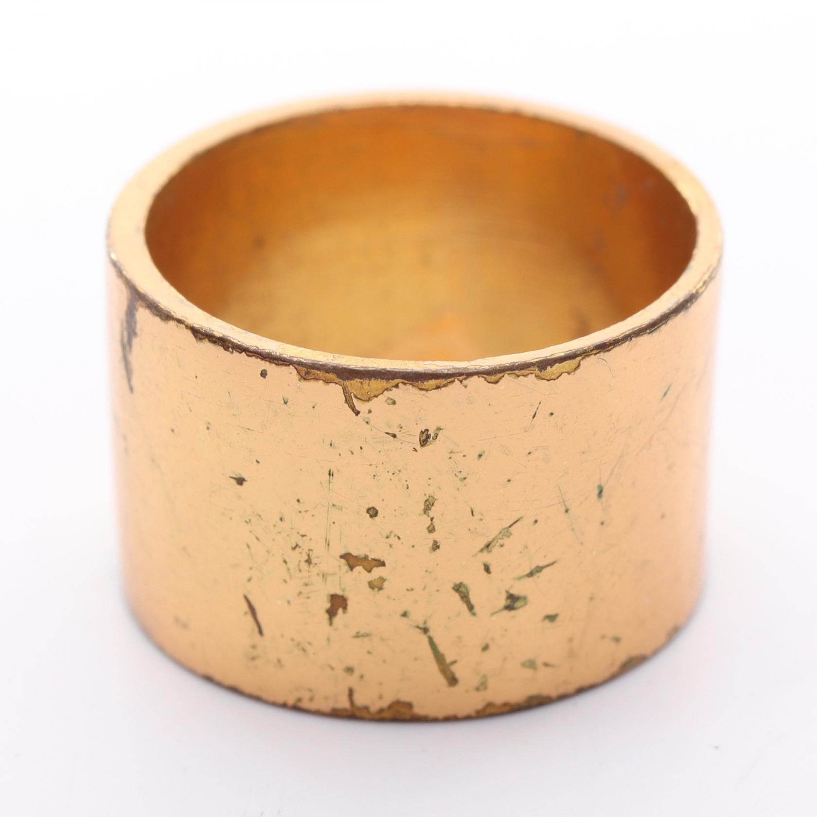 CHANEL CC Logo Ring Gold Plated Gold Used Size 6.5 COCO Mark | eBay