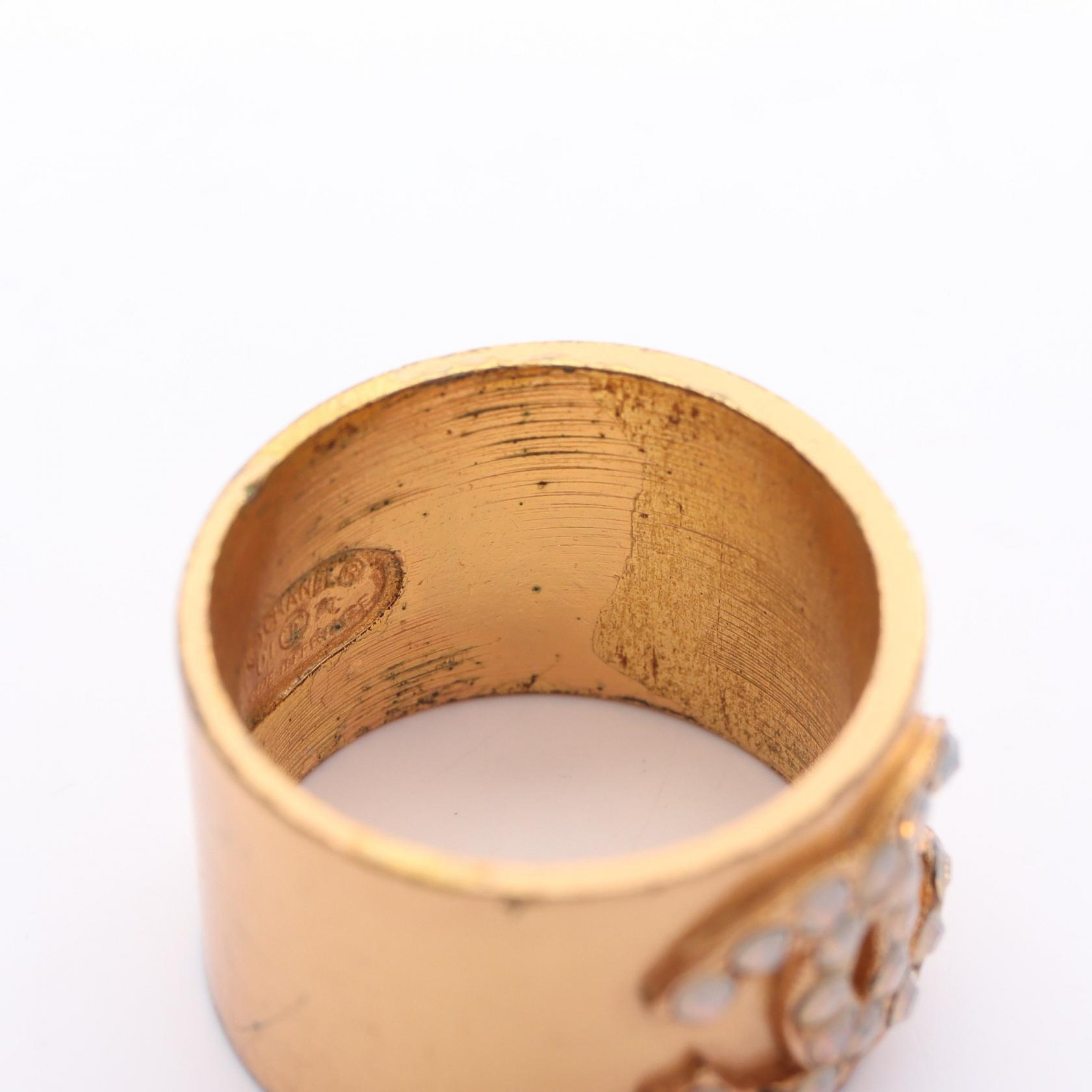 CHANEL　05P ココマーク　ビンテージリング CHANEL CC Logo Ring Gold Plated Gold Used Size 6.5 COCO Mark | eBay