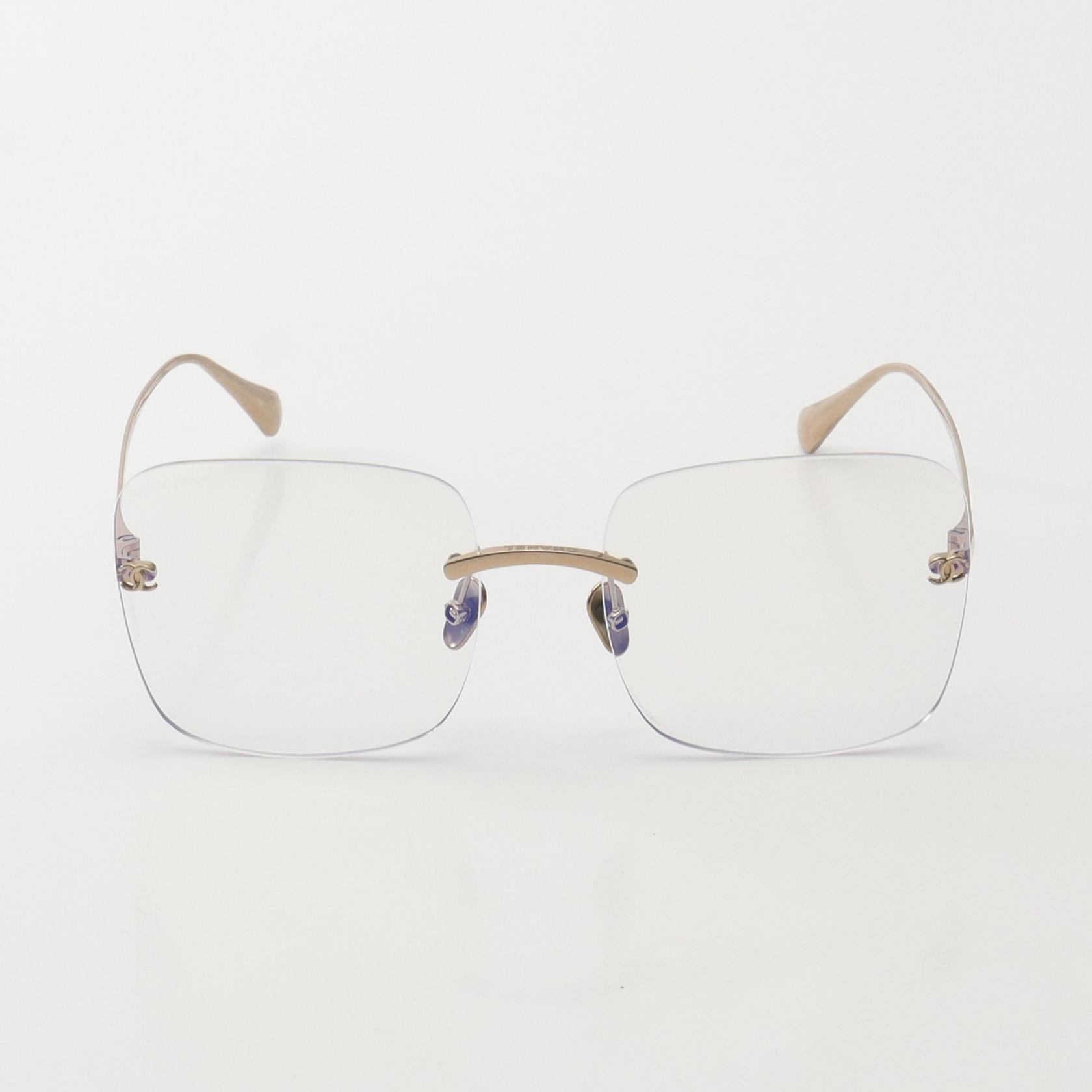 CHANEL COCO Mark sunglasses Gold Plated Plastic Used Women CC | eBay