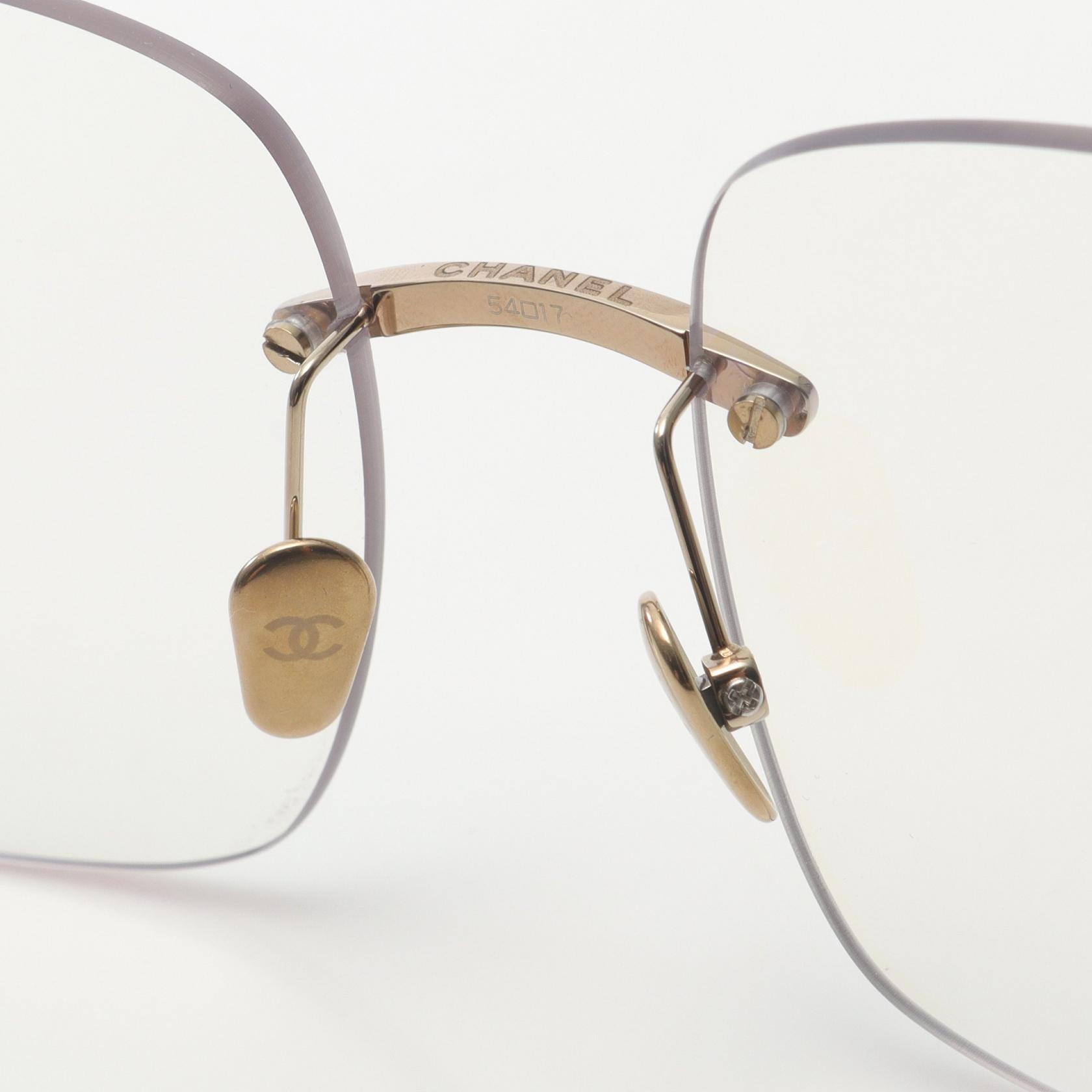 CHANEL COCO Mark sunglasses Gold Plated Plastic Used Women CC | eBay