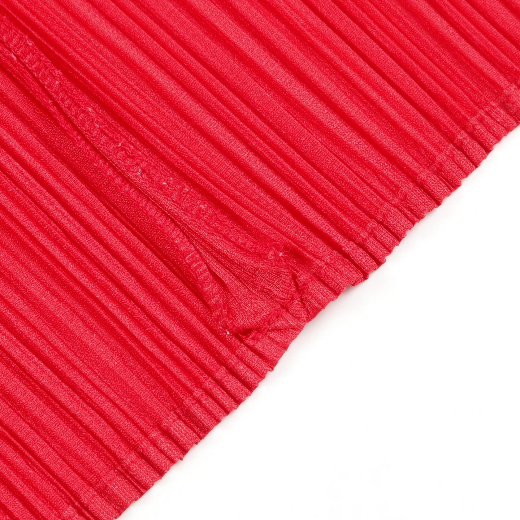 PLEATS PLEASE Pleated Cardigan PP04-J0607 polyester Red #3 Used