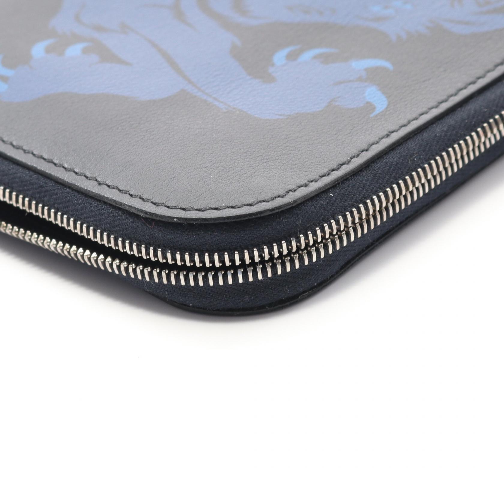 HERMES Remix Duo chimeres Dragon L-shaped zipper long wallet purse