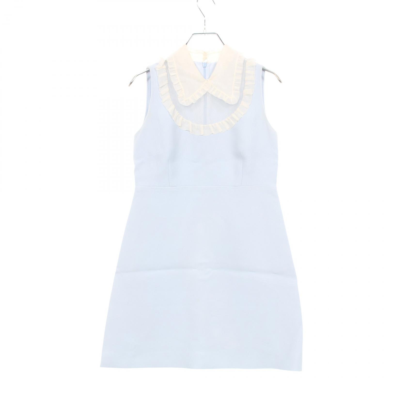 Miu Miu Sleeveless Dress Viscose Blue White Used Women size 38 | eBay