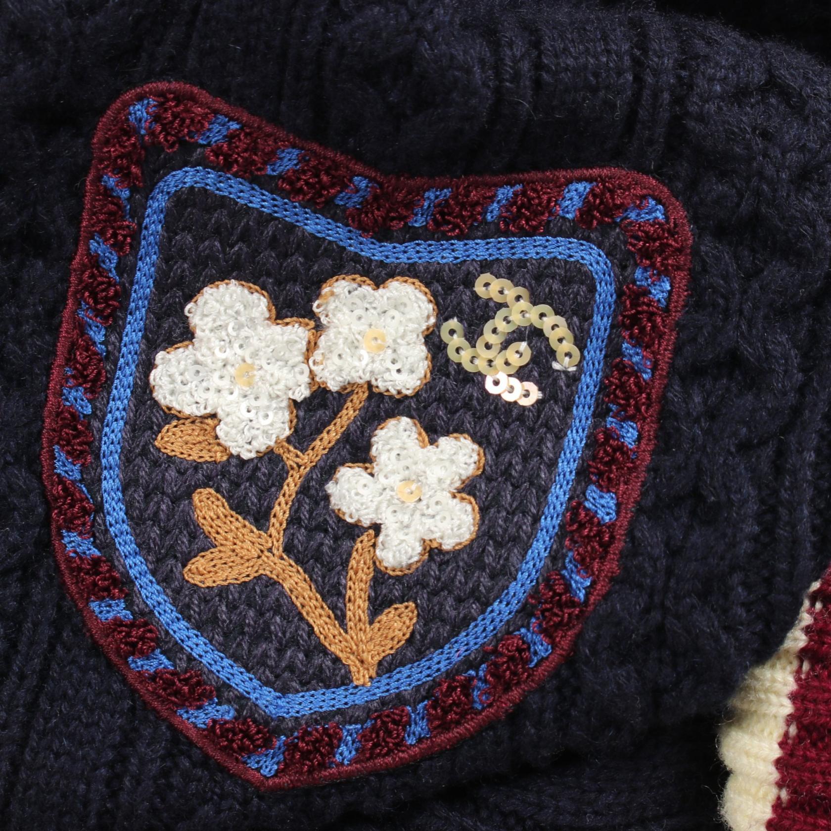 CHANEL lion button cardigan knitwear #36 P81052K11756 cashmere