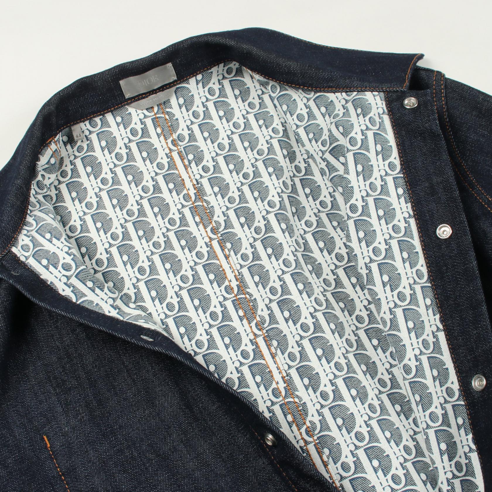 Christian Dior Oblique Denim shirt Jacket #44 blouson 033D490A226X