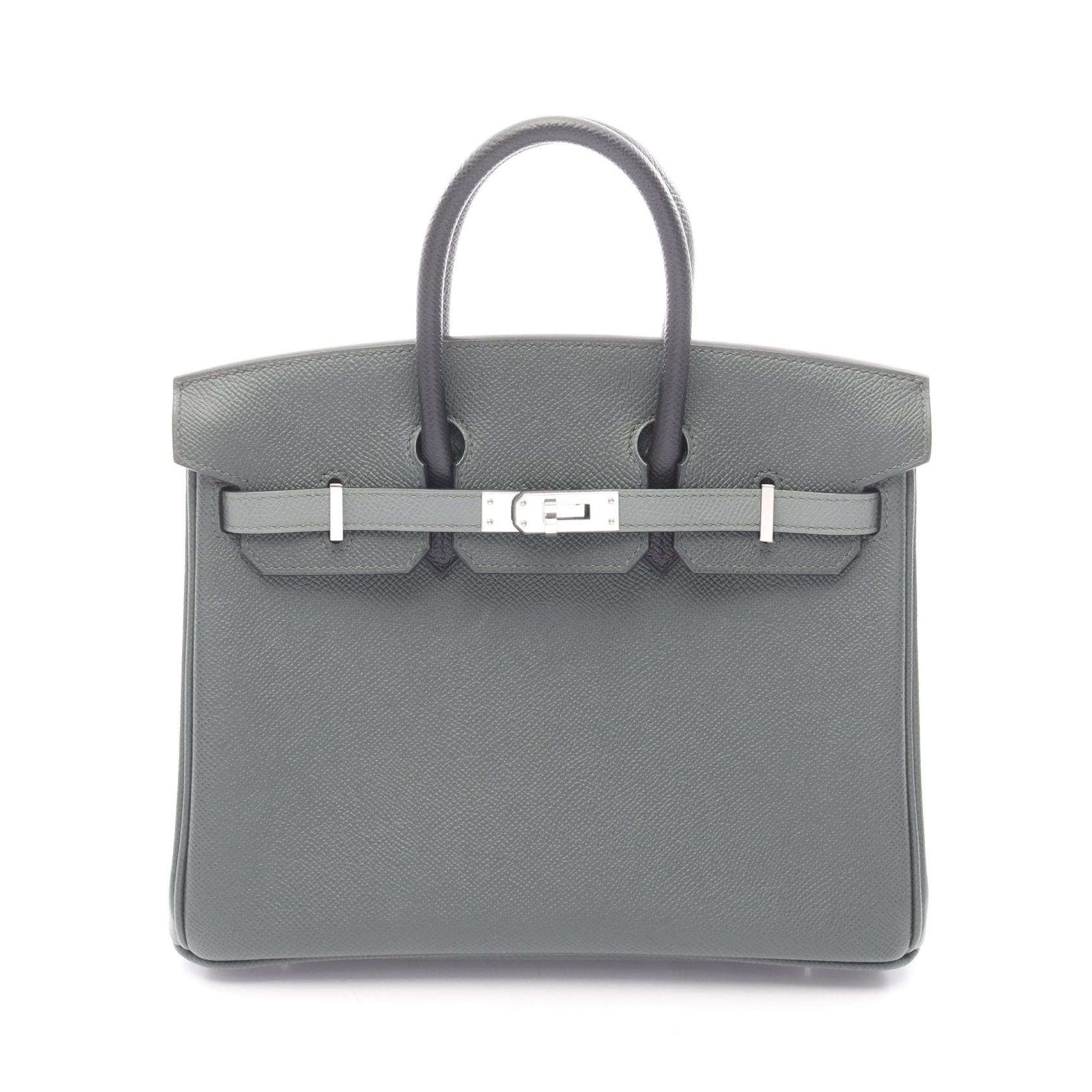 エルメス バーキン25 トリコロール ヴェールアルマンド/ヴェールマングローブ ヴェールアマンド ヴォーエプソン シルバー金具 K刻印（2025年製造）