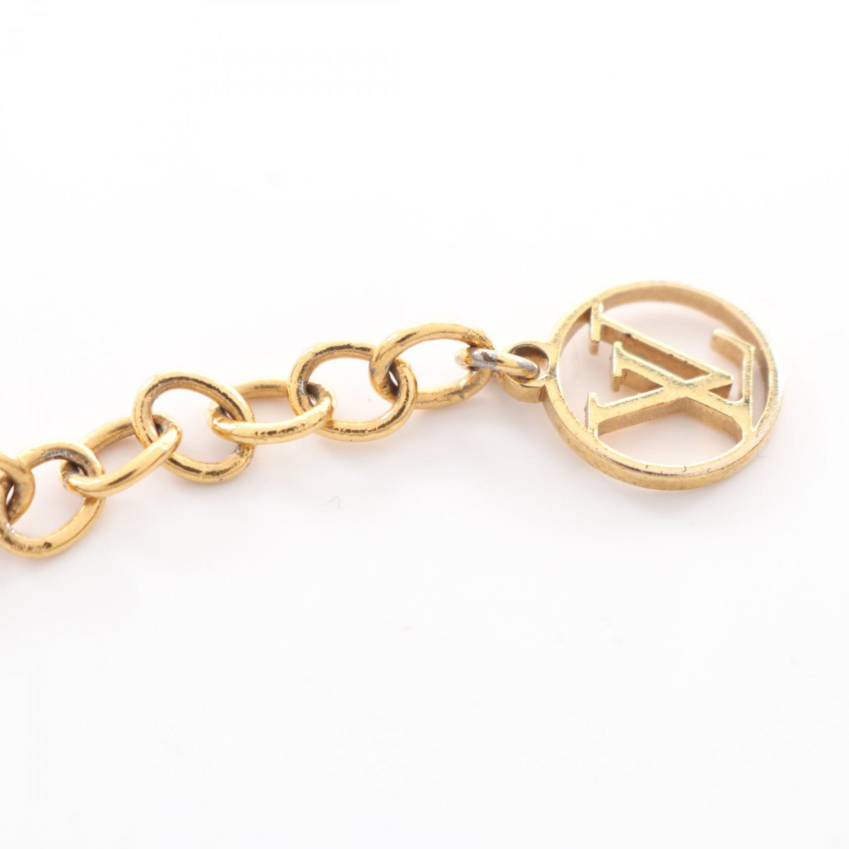 LOUIS VUITTON Bracelet Essential V 19cm M64269 Gold Plated Used