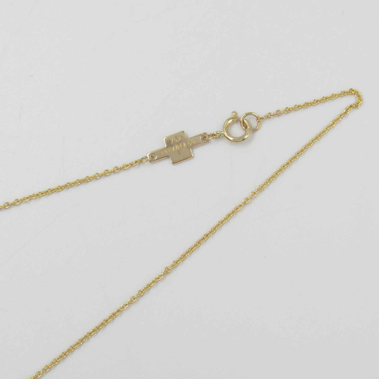 TIFFANY＆CO Flower Motif Diamond Necklace pendant 38cm K18