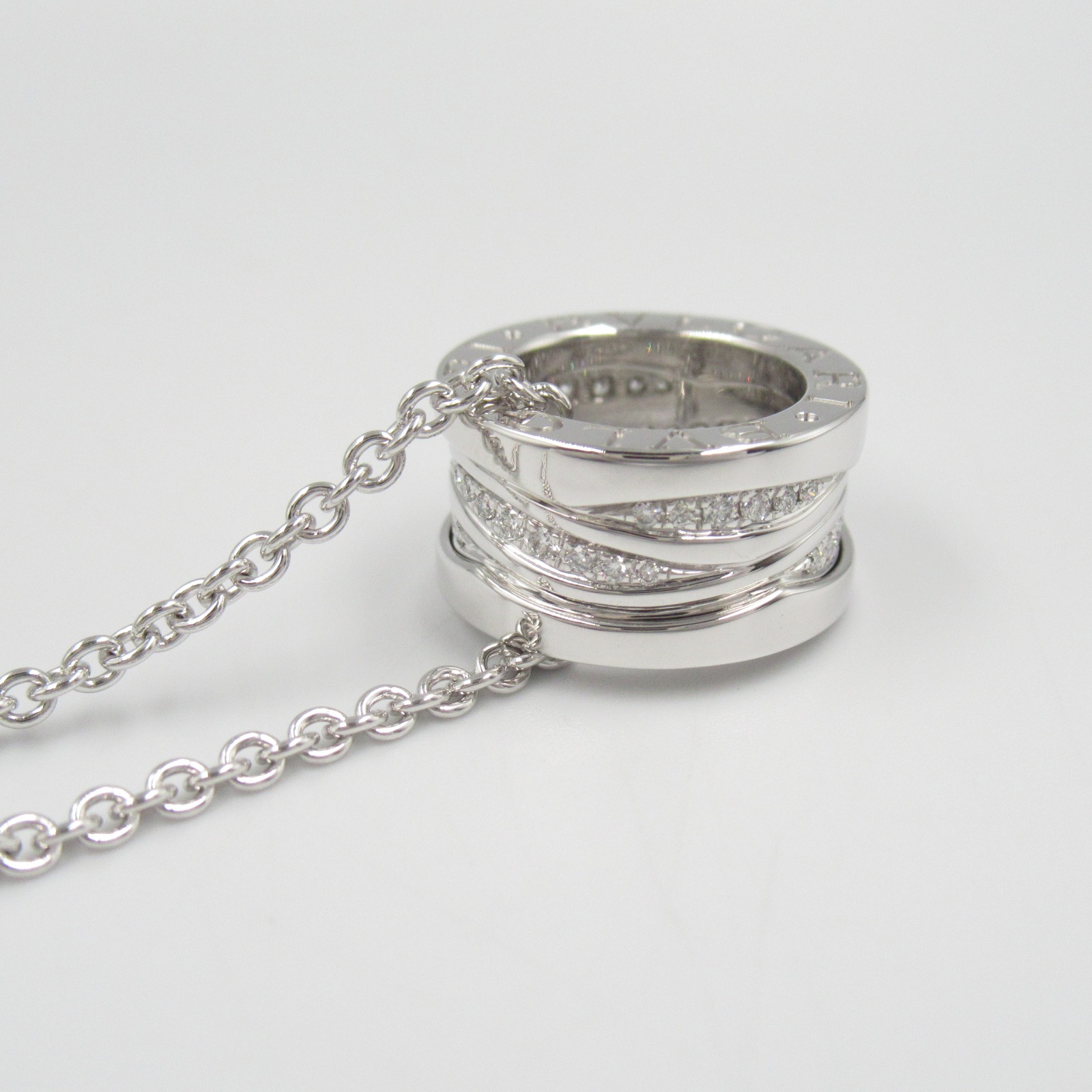 BVLGARI B-zero 1 Legend Diamond Necklace 18KWG White Gold