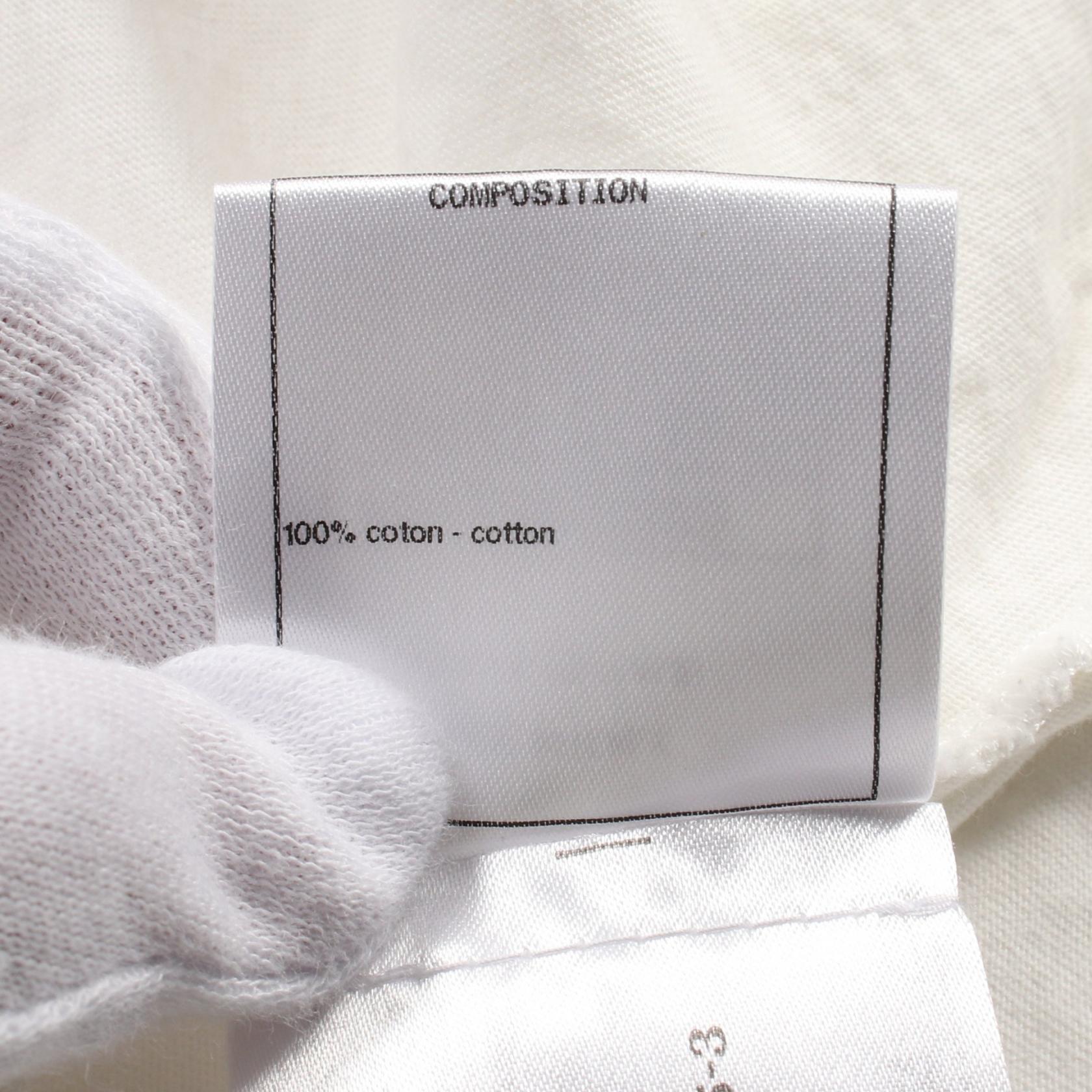 CHANEL COCO Mark T-shirt Tops P55821K07323 cotton White Pink