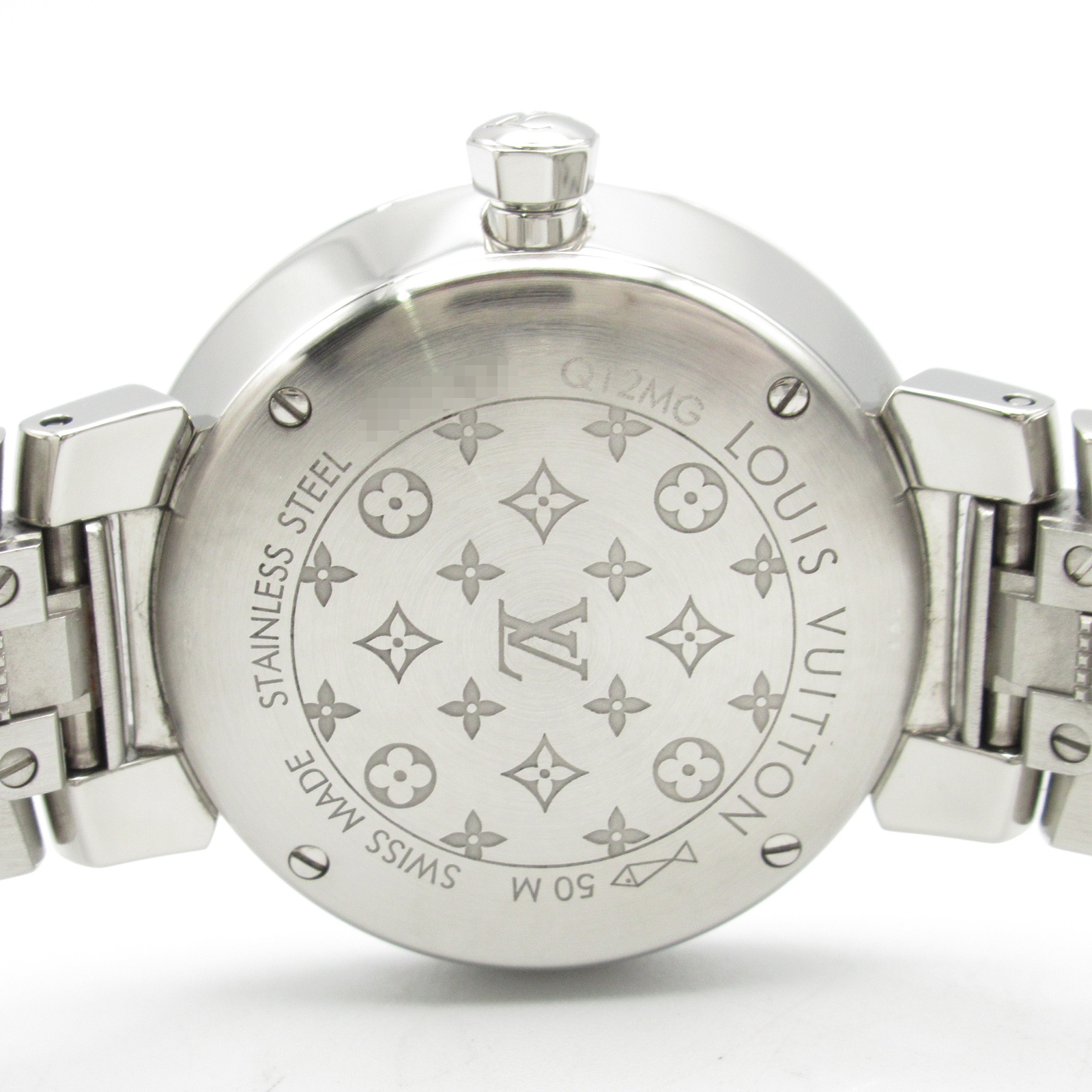 LOUIS VUITTON Tambour Q12MGE 8P diamond Quartz Ladies Watch LOUIS VUITTON Tambour 8P Diamond Wrist Watch Q12MG Quartz SS  main image 2