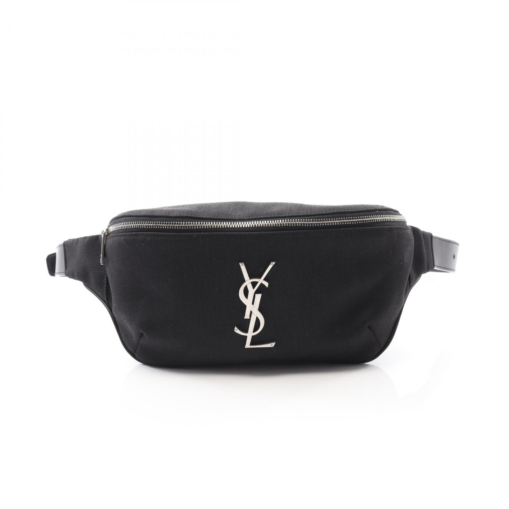 SAINT LAURENT PARIS YSL logo Waist bum bag PLB590076 canvas