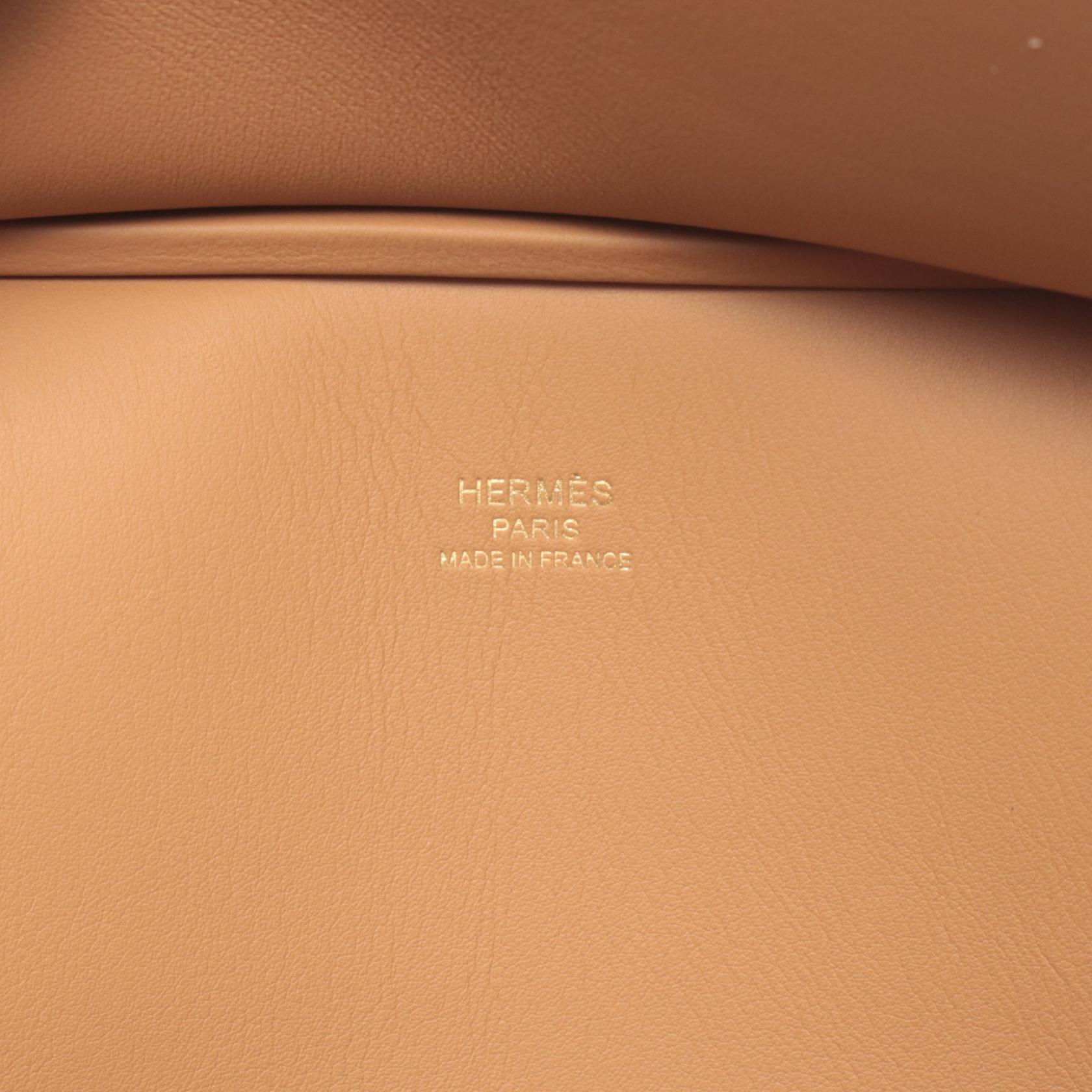 HERMES Jypsiere mini Shoulder crossbody Bag Swift leather Biscuit