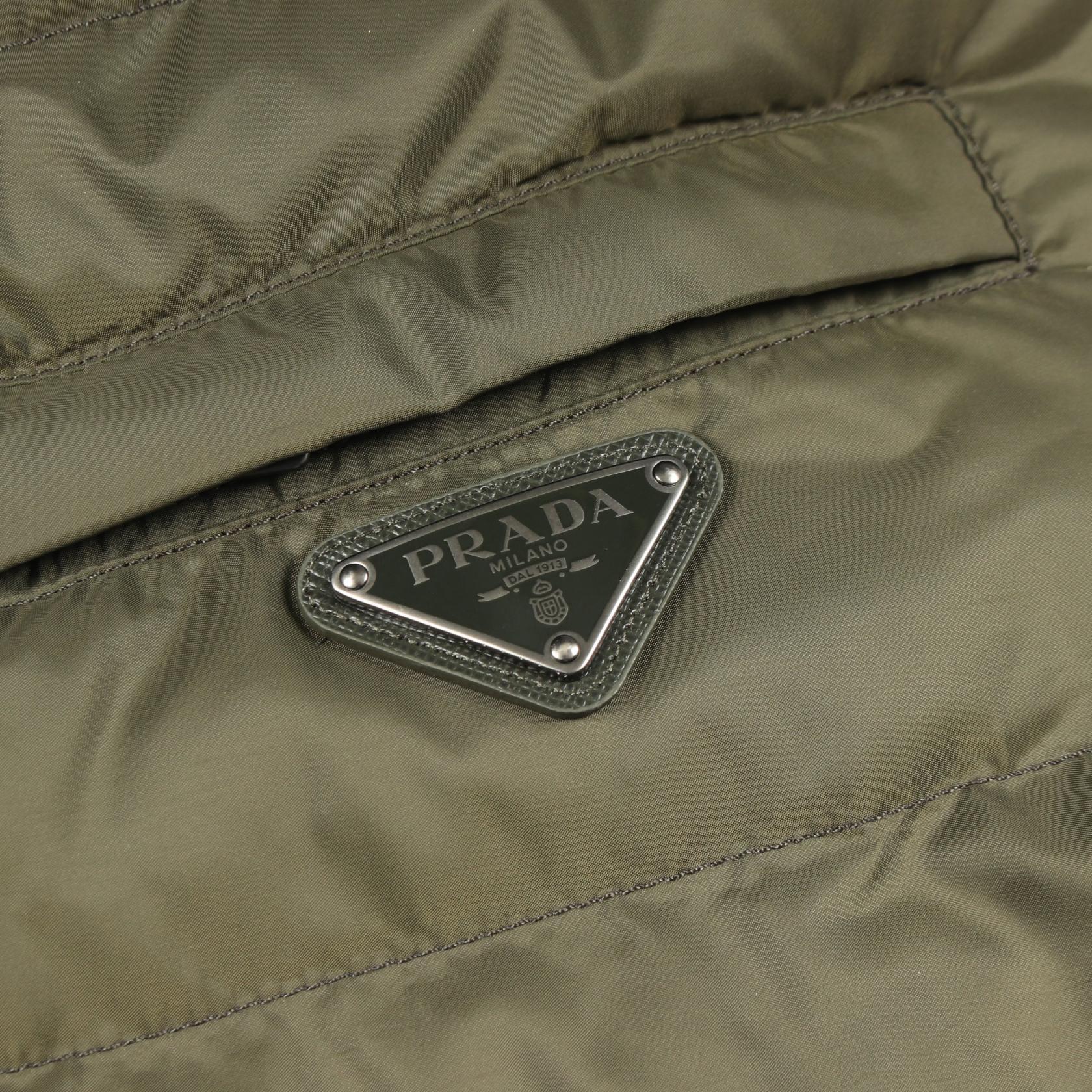 PRADA Down jacket SGY091 polyester Khaki #46 Used mens | eBay