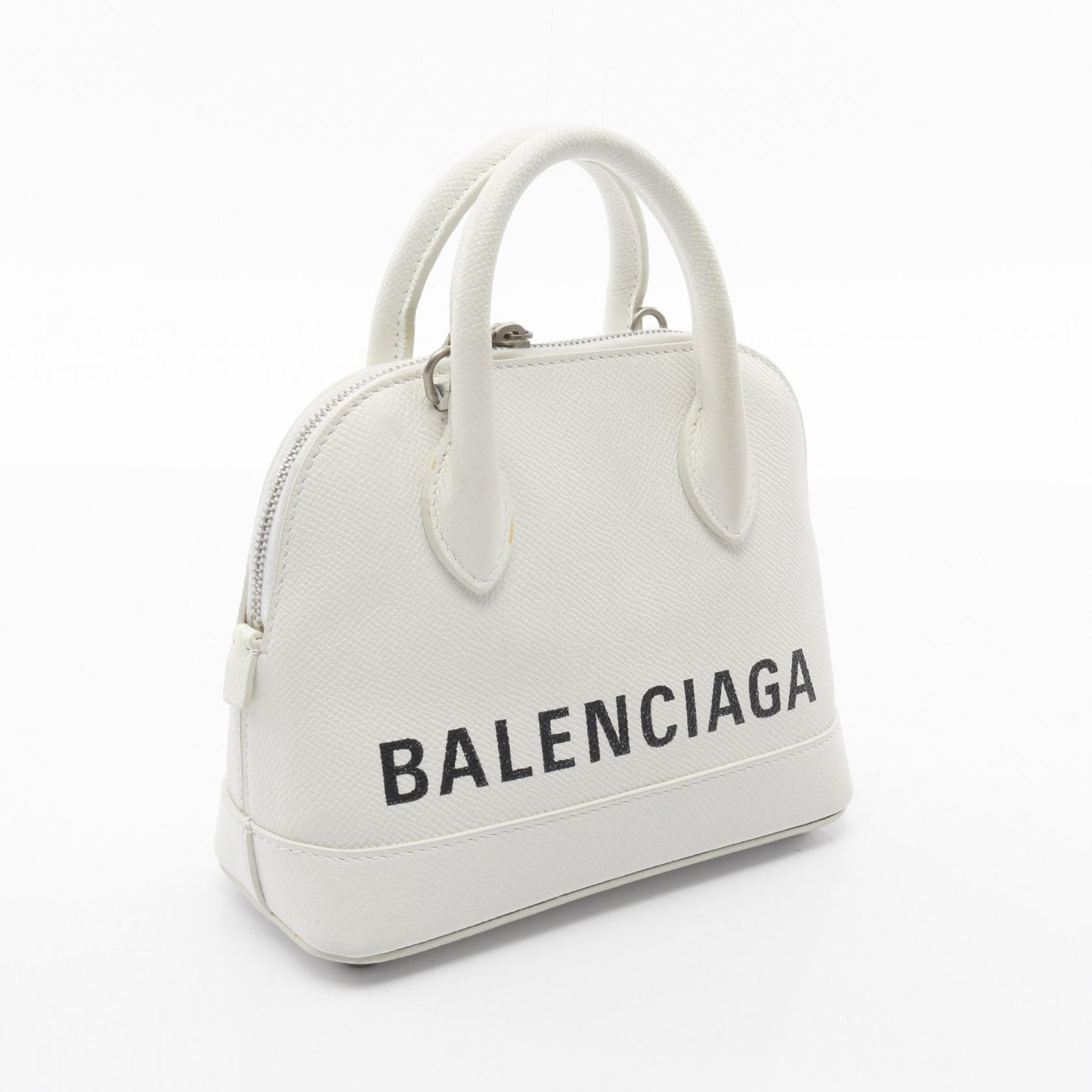 BALENCIAGA ville xxs top handle shoulder bag 550646 leather White