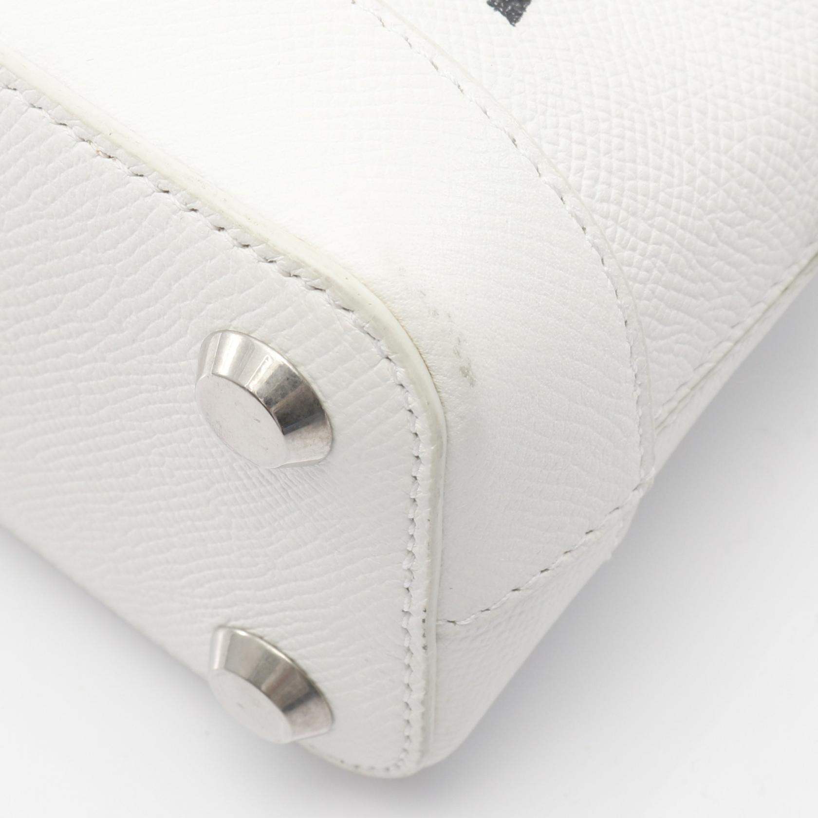 バレンシアガ BALENCIAGA VILLE TOP HANDLE XXS ヴィルトップハンドル ハンドバッグ バッグ レザー レディース ホワイト系 550646 【中古】 BALENCIAGA ville xxs top handle shoulder bag 550646 leather White