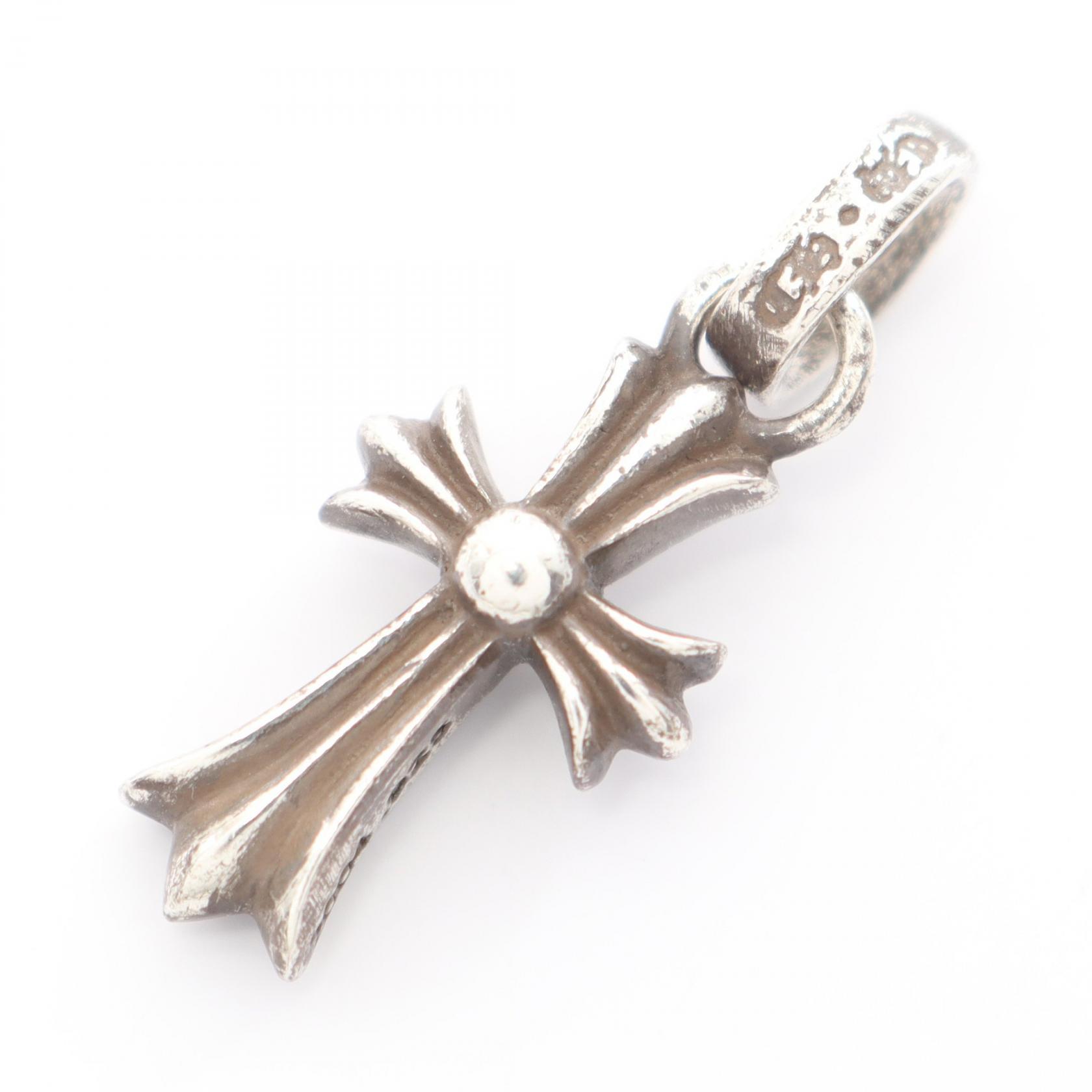 CHROME HEARTS CH Cross Baby Fat Pendant top Silver 925 Used mens 