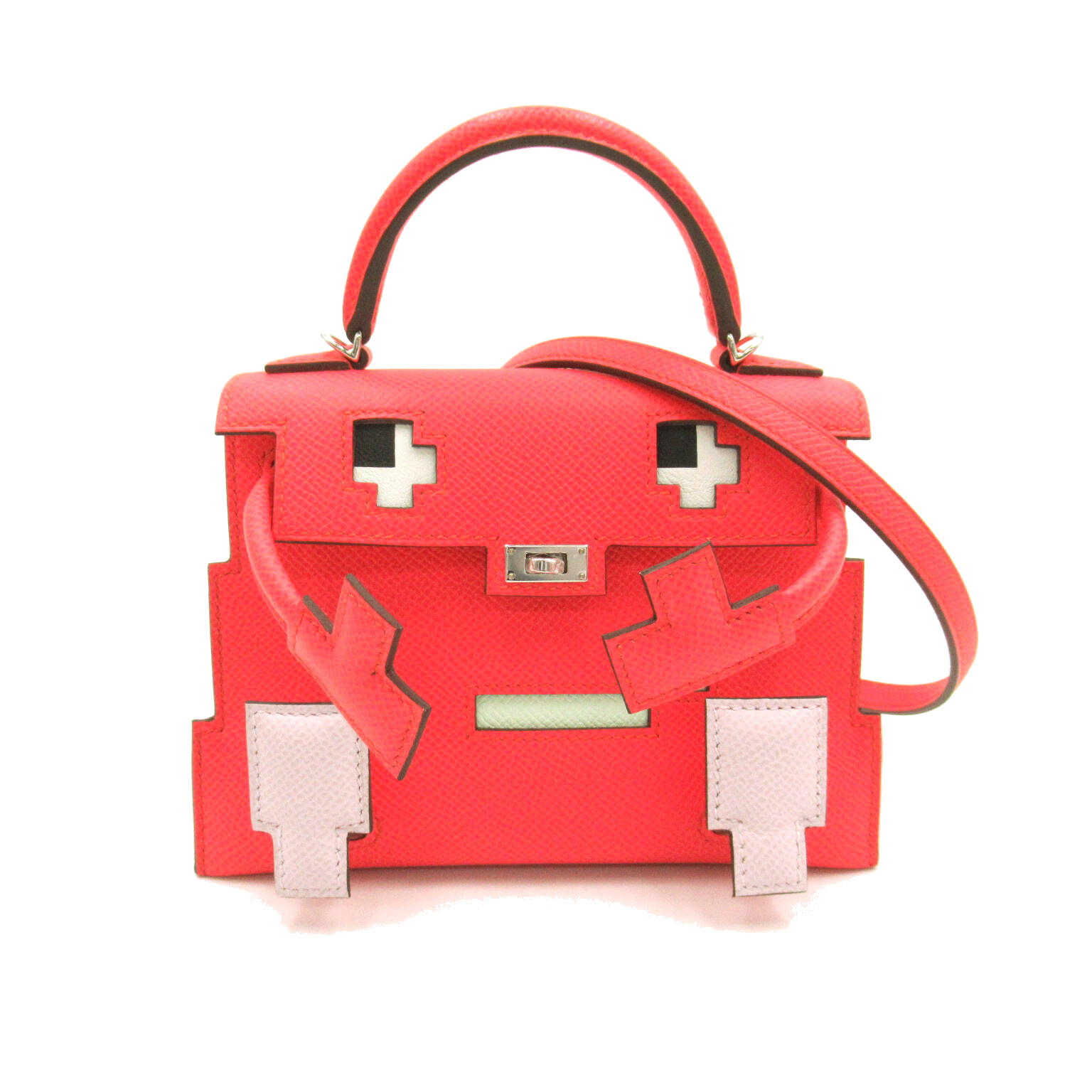 エルメス ケリードールピクト ローズテキサス/ヴェールフィズ ケリードールピクト ヴォーエプソン シルバー金具 B刻印（2023年製造）