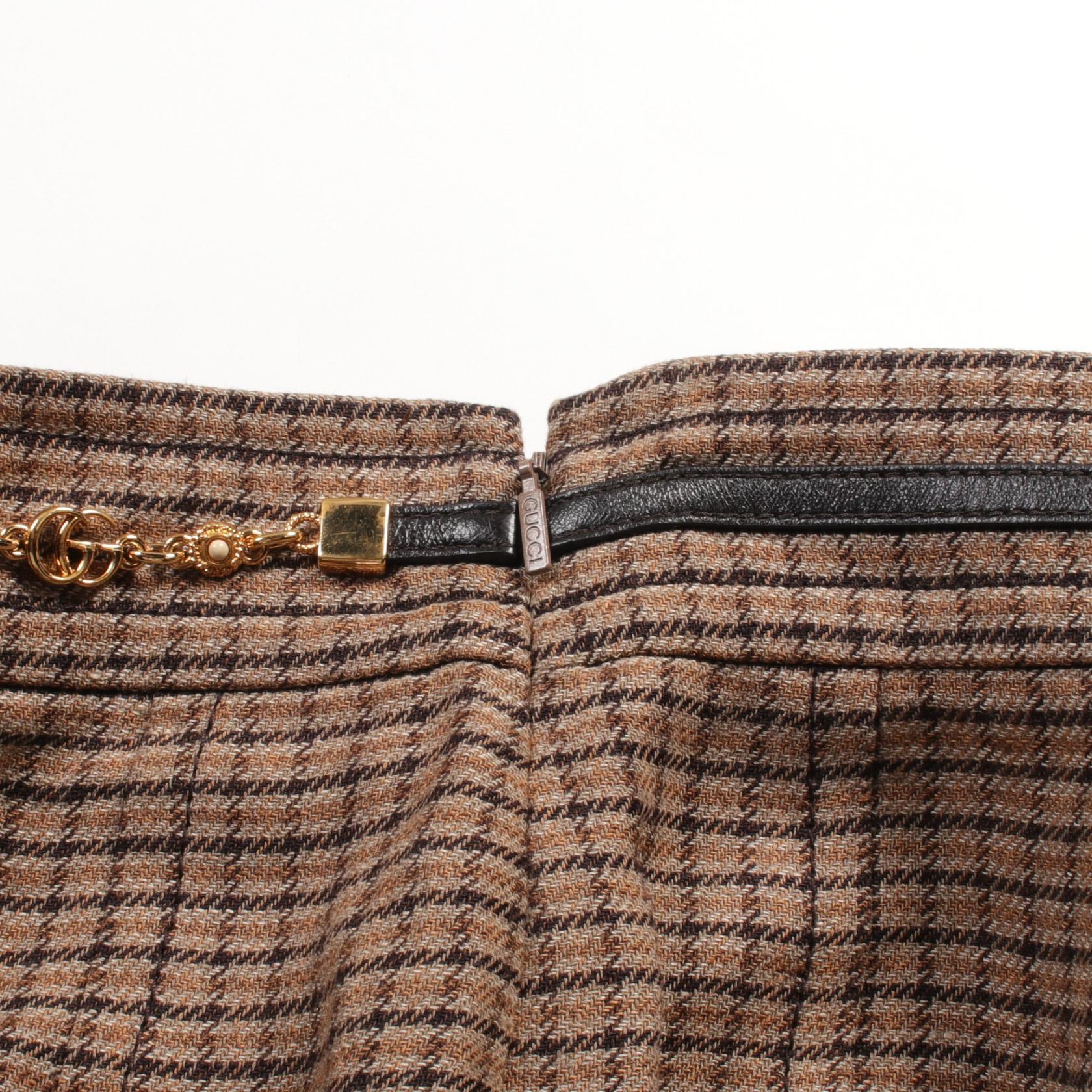 GUCCI GG Marmont long skirt jupe #36 652132 Fabric Brown GUCCI GG Marmont long skirt jupe #36 652132 Fabric Brown
