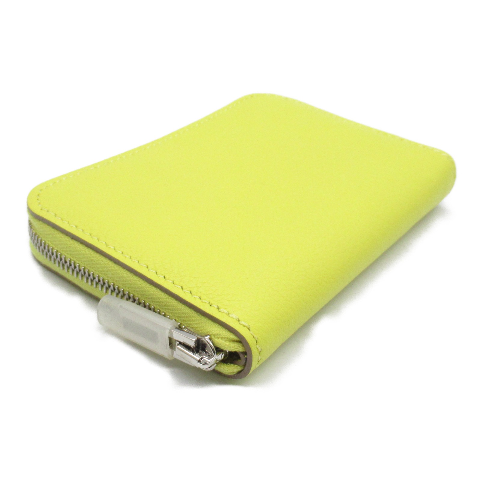 希少色 すぐお届け 国内発送【Jaune Bourgeon】 Bearn Card Case Hermes Wallet Bearn Soufflet Chèvre Jaune Bourgeon Metal