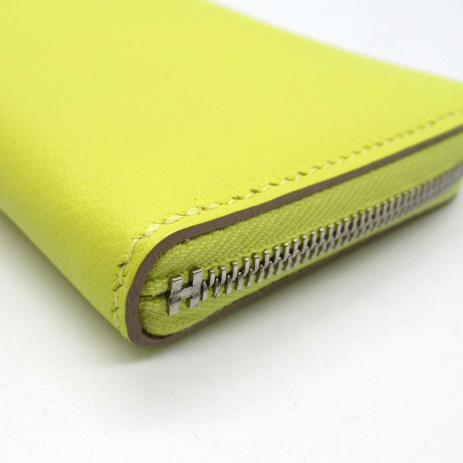 HERMES Zip And Go H Compact Card Case U Evercolor leather