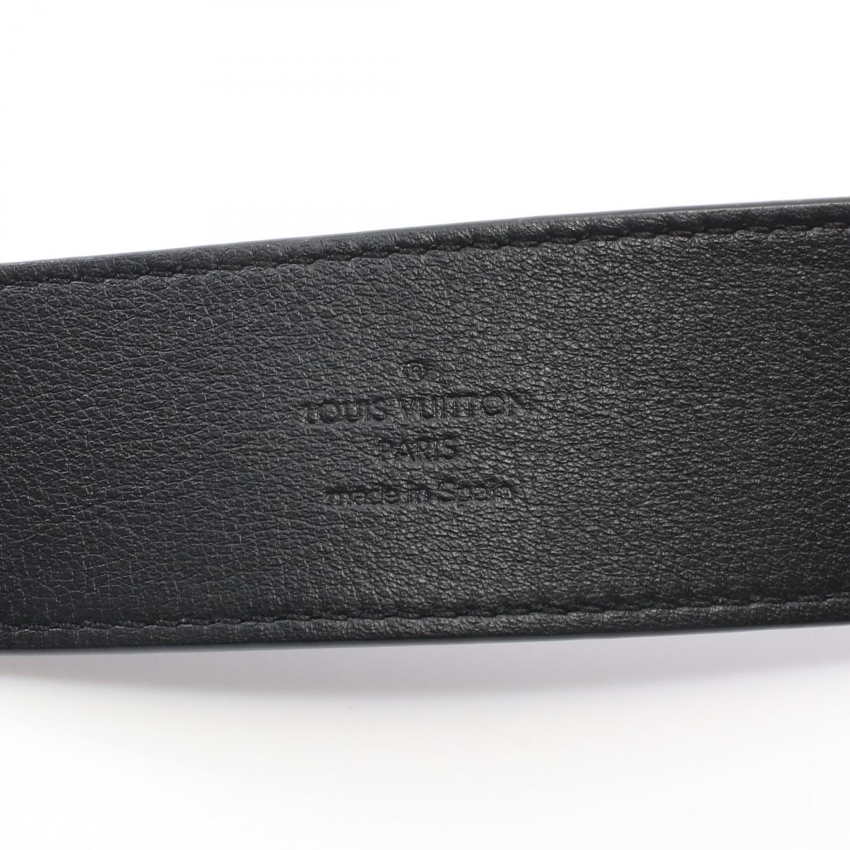 LOUIS VUITTON Ceinture LV Autograph belt M0187 leather Black