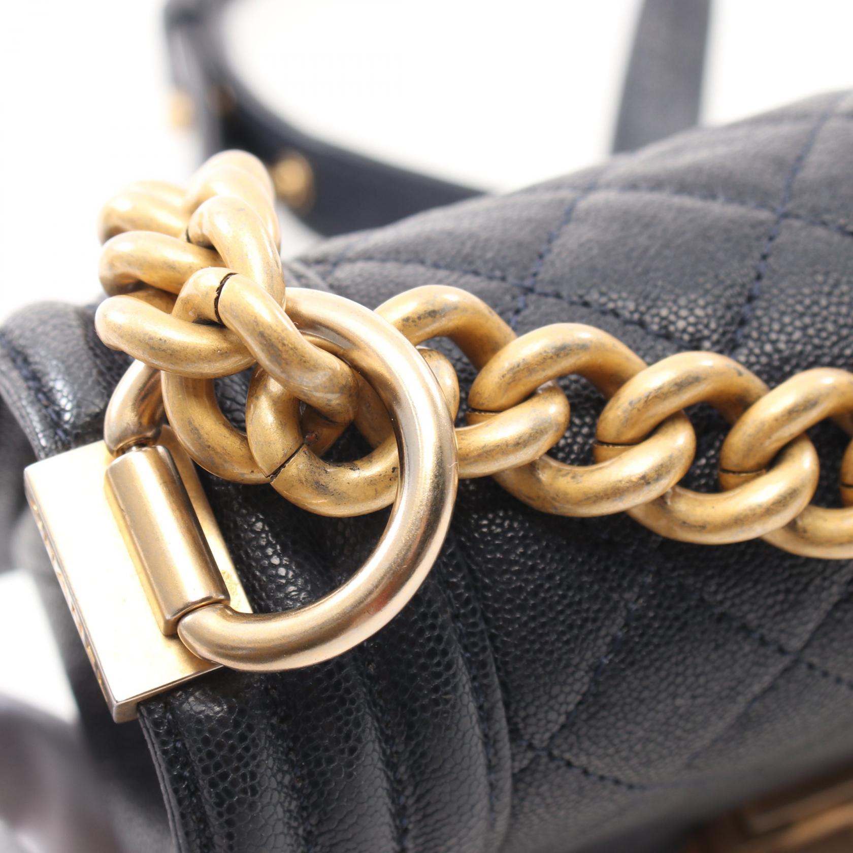 CHANEL Boy Chanel Small chain Shoulder Bag A67085 leather