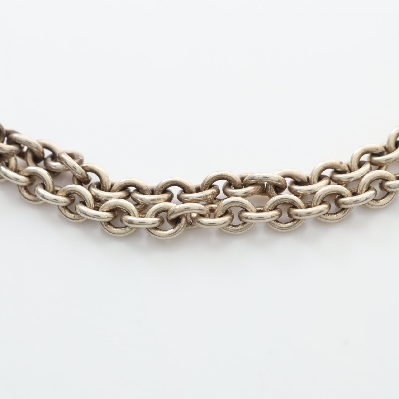 CHROME HEARTS Small Cross with Bail & Paper Chain Necklace